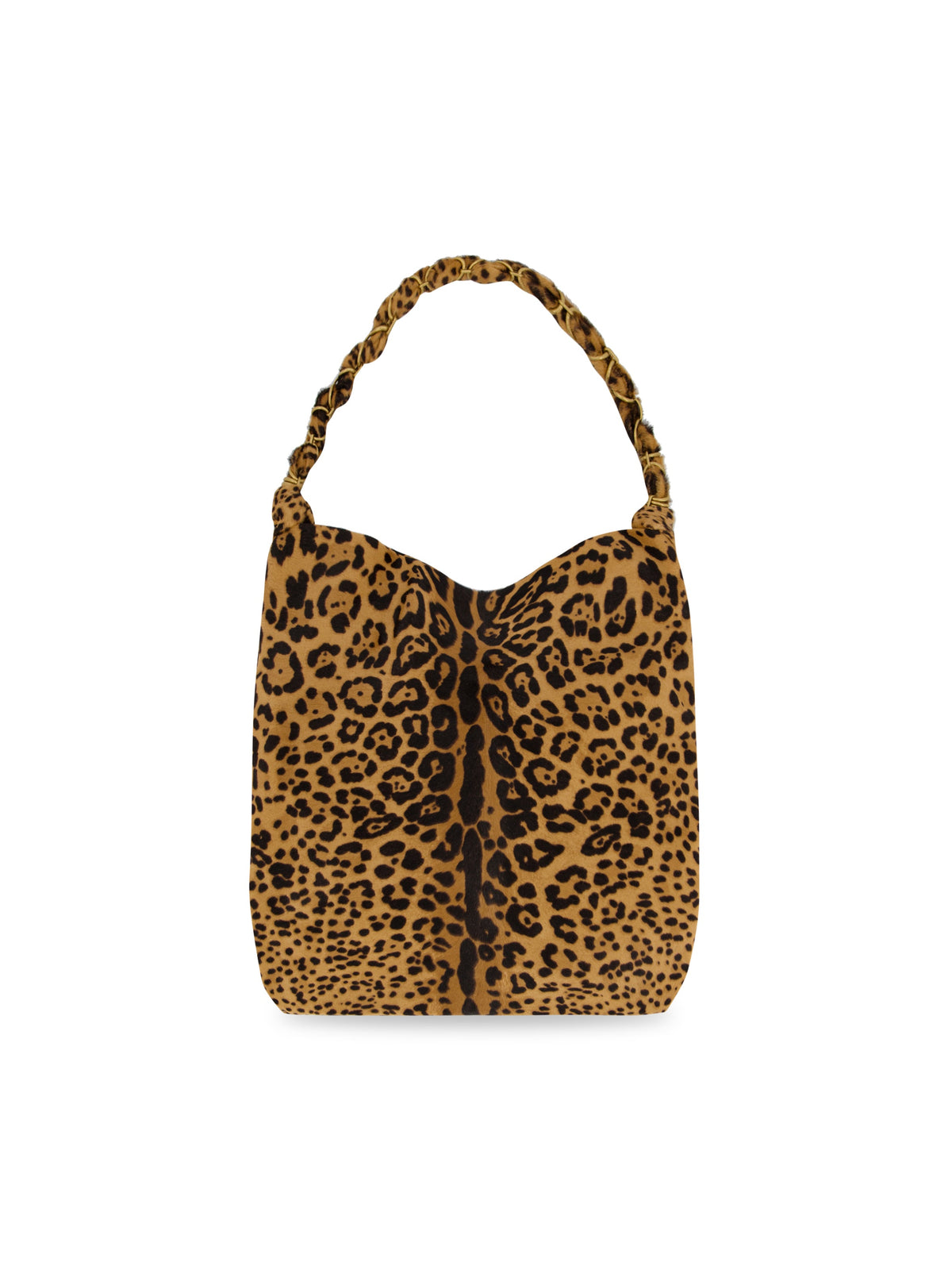 Saint Laurent Women's Amalia Leopard Leather Bag in Brown - view 2