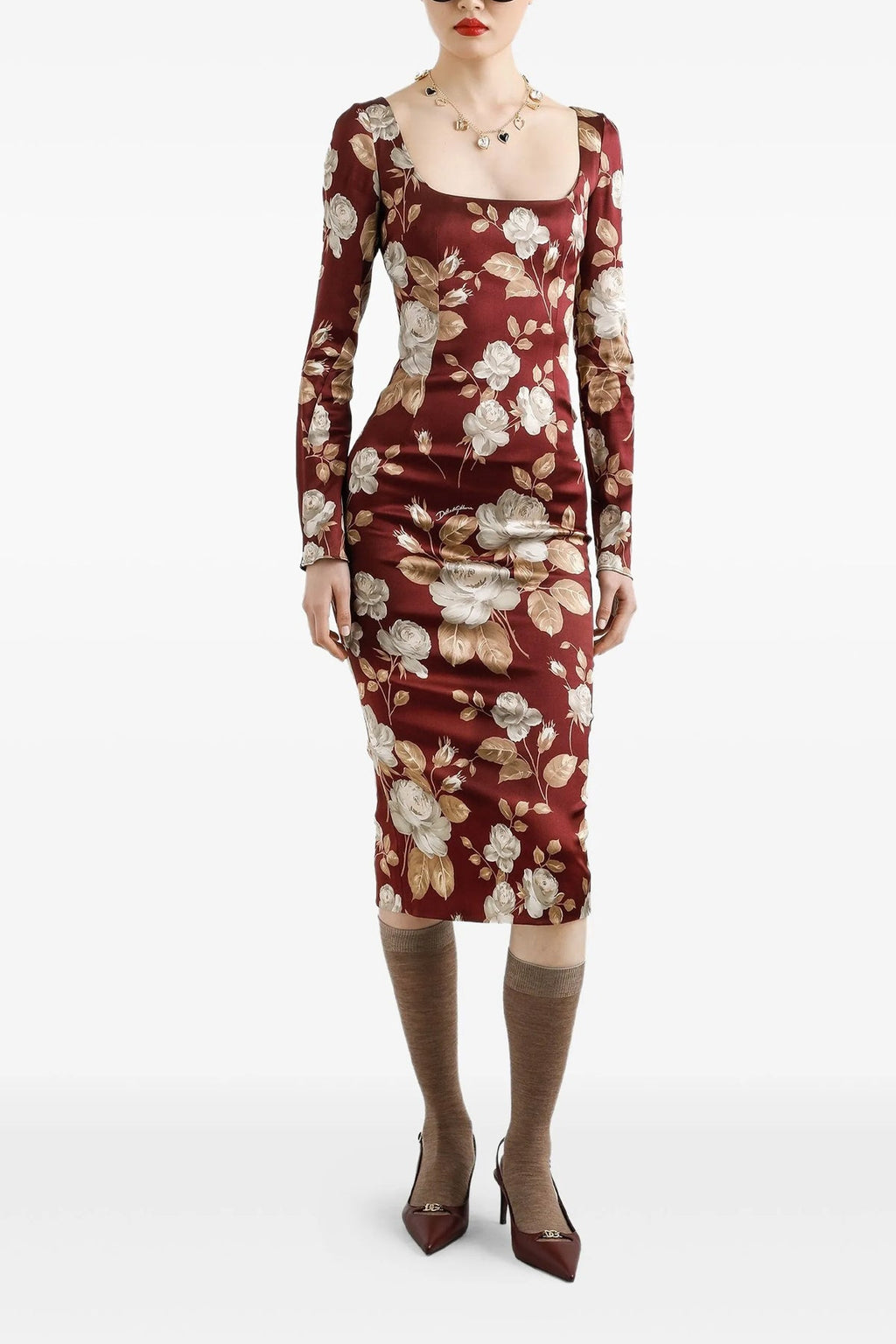 Dolce and Gabbana Women's The Vintage Rose-Print Dress - image 2