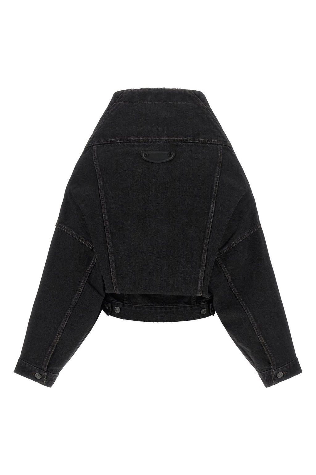 Balenciaga Women's Wrap Jacket in Black Cotton - view 2