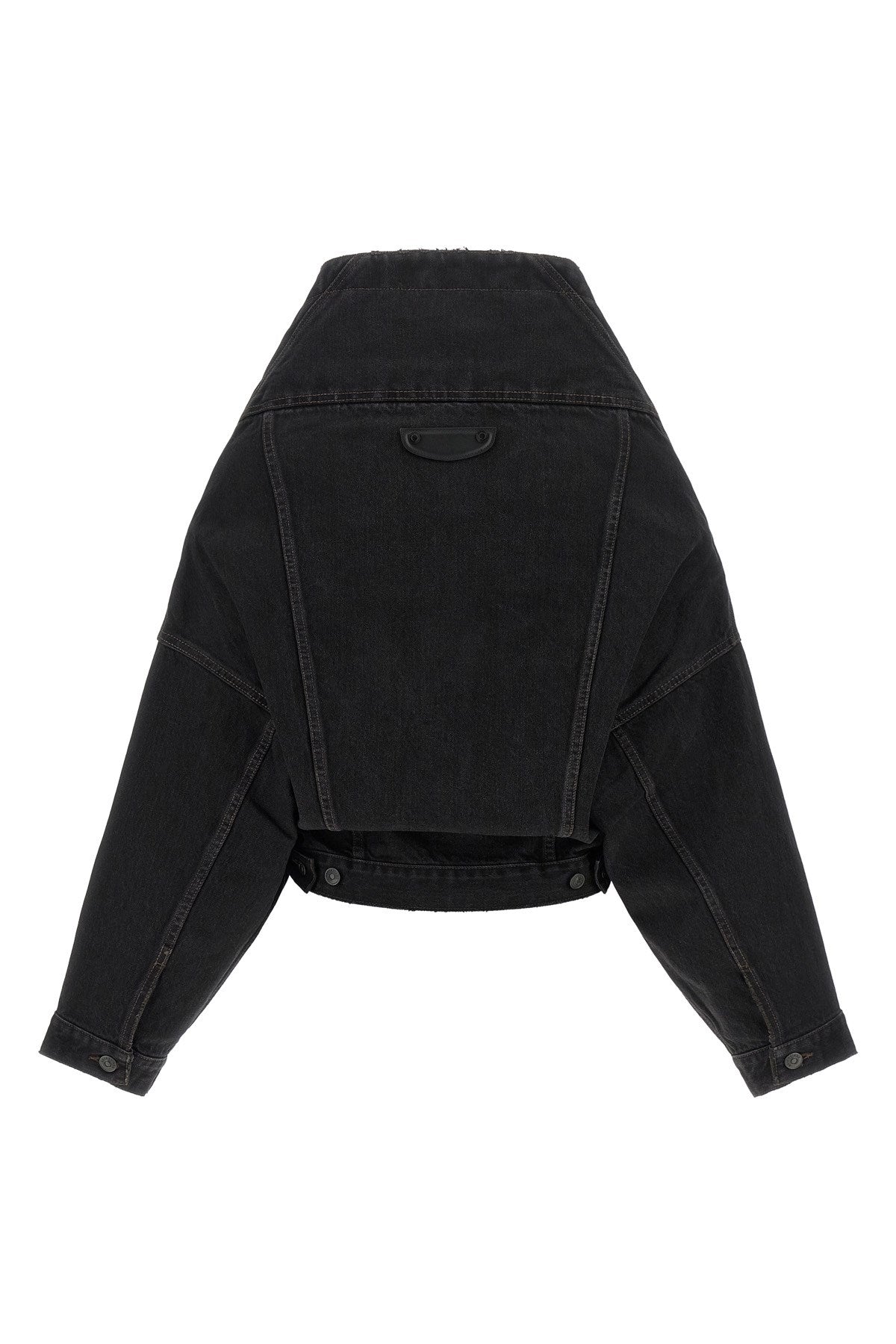 Balenciaga Women's Wrap Jacket in Black Cotton - view 2