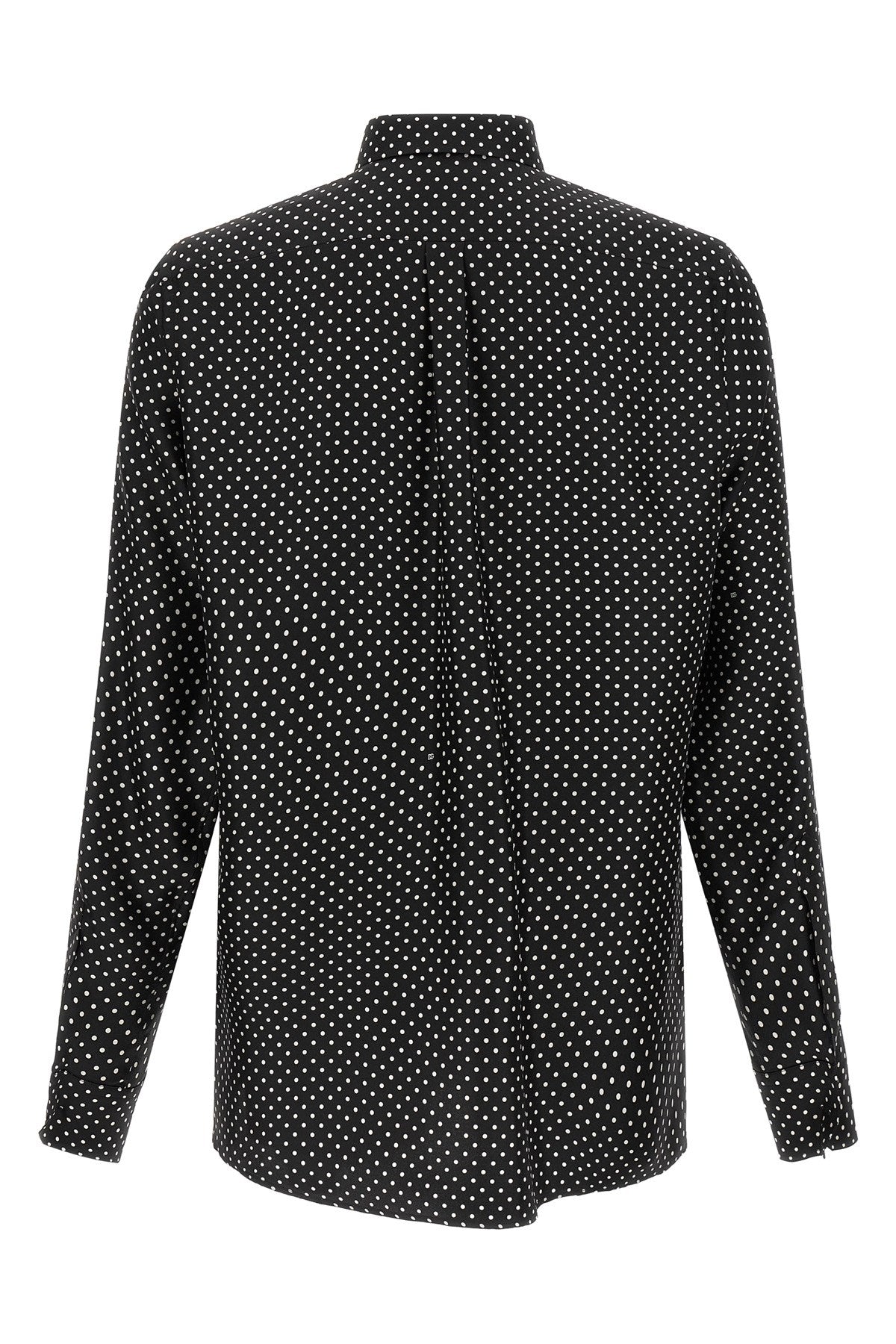 Dolce & Gabbana Men's Martini Shirt in White/Black Silk - view 2