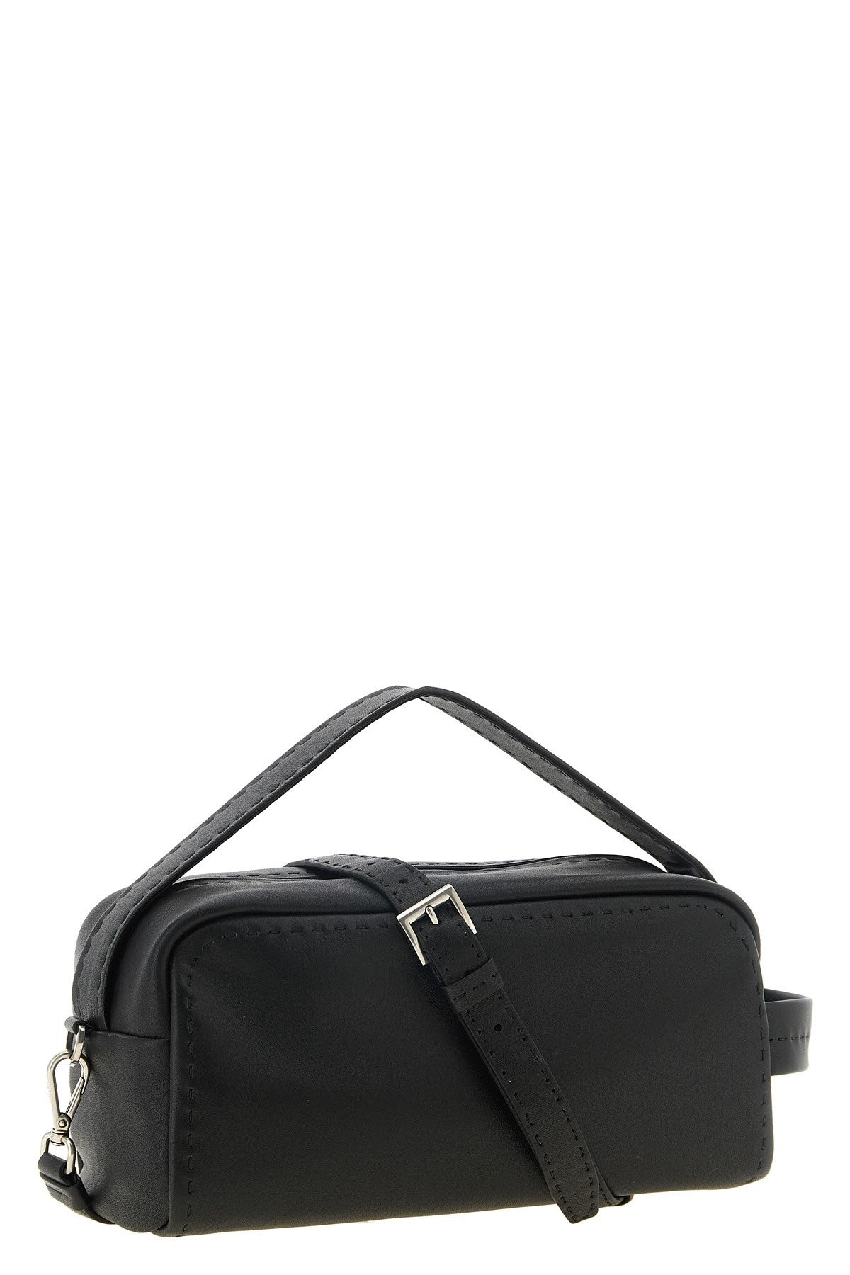 Prada Men's Bandoliera Crossbody Bag in Black Leather - view 2