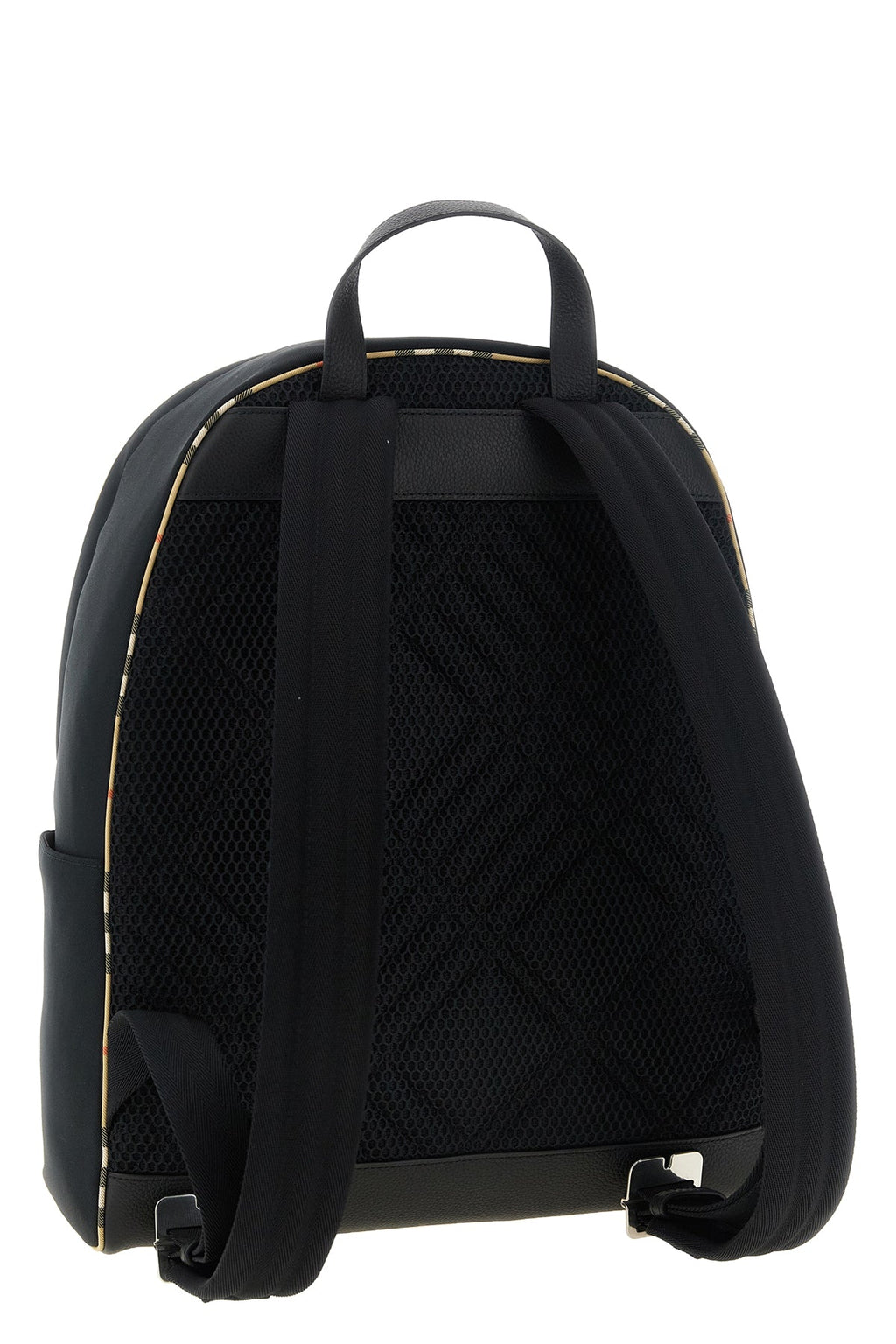 Burberry Men's Check Trim Backpack in Black - image 2