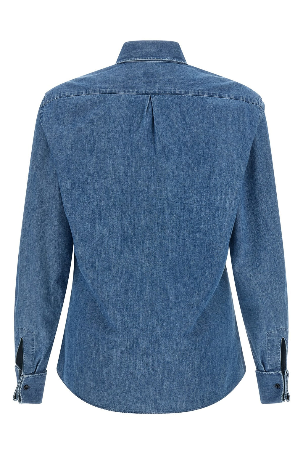 Brunello Cucinelli Men's Denim Shirt in Blue - view 2