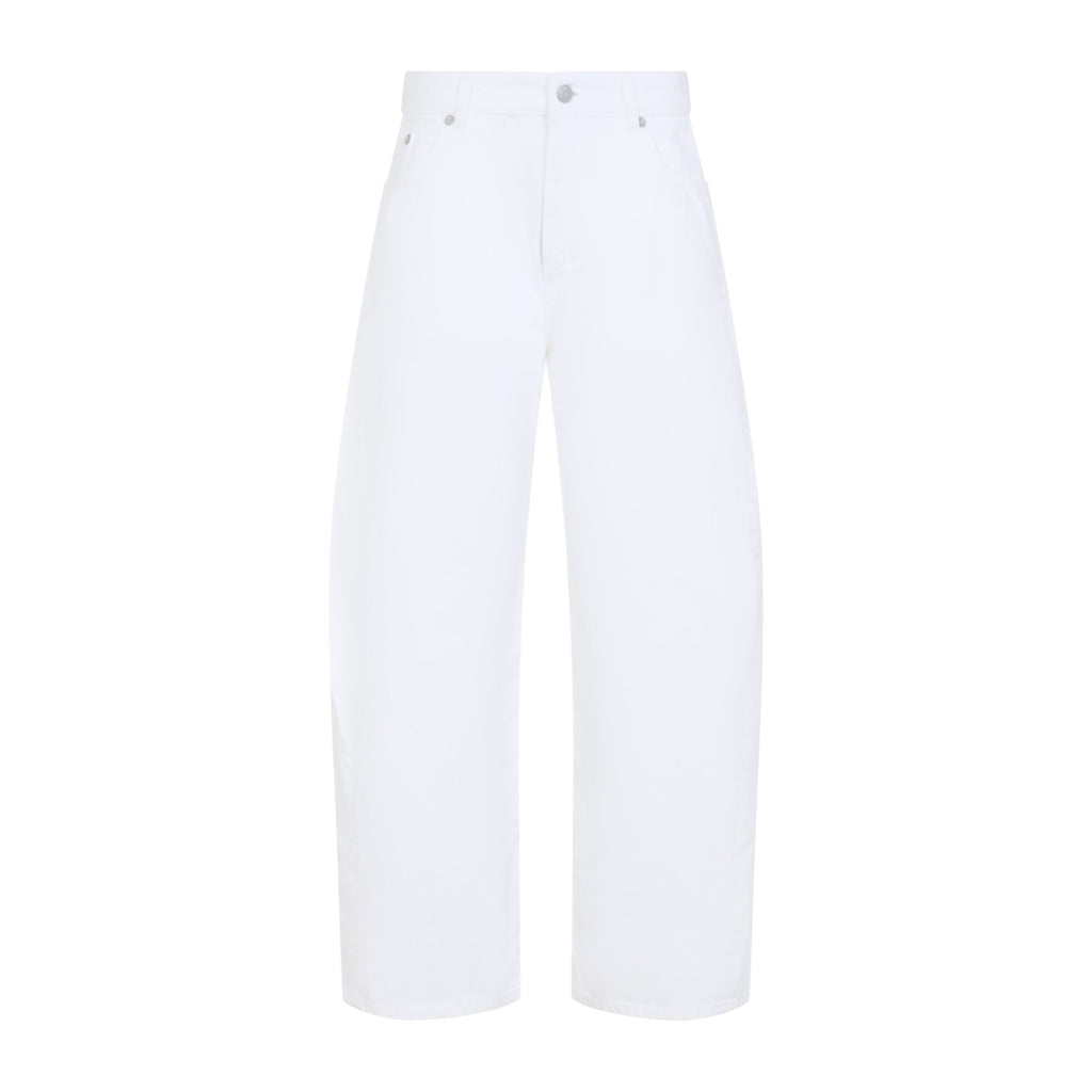 Alaia Women's Rodeo Light White Denim Trousers in Blanc - image 2