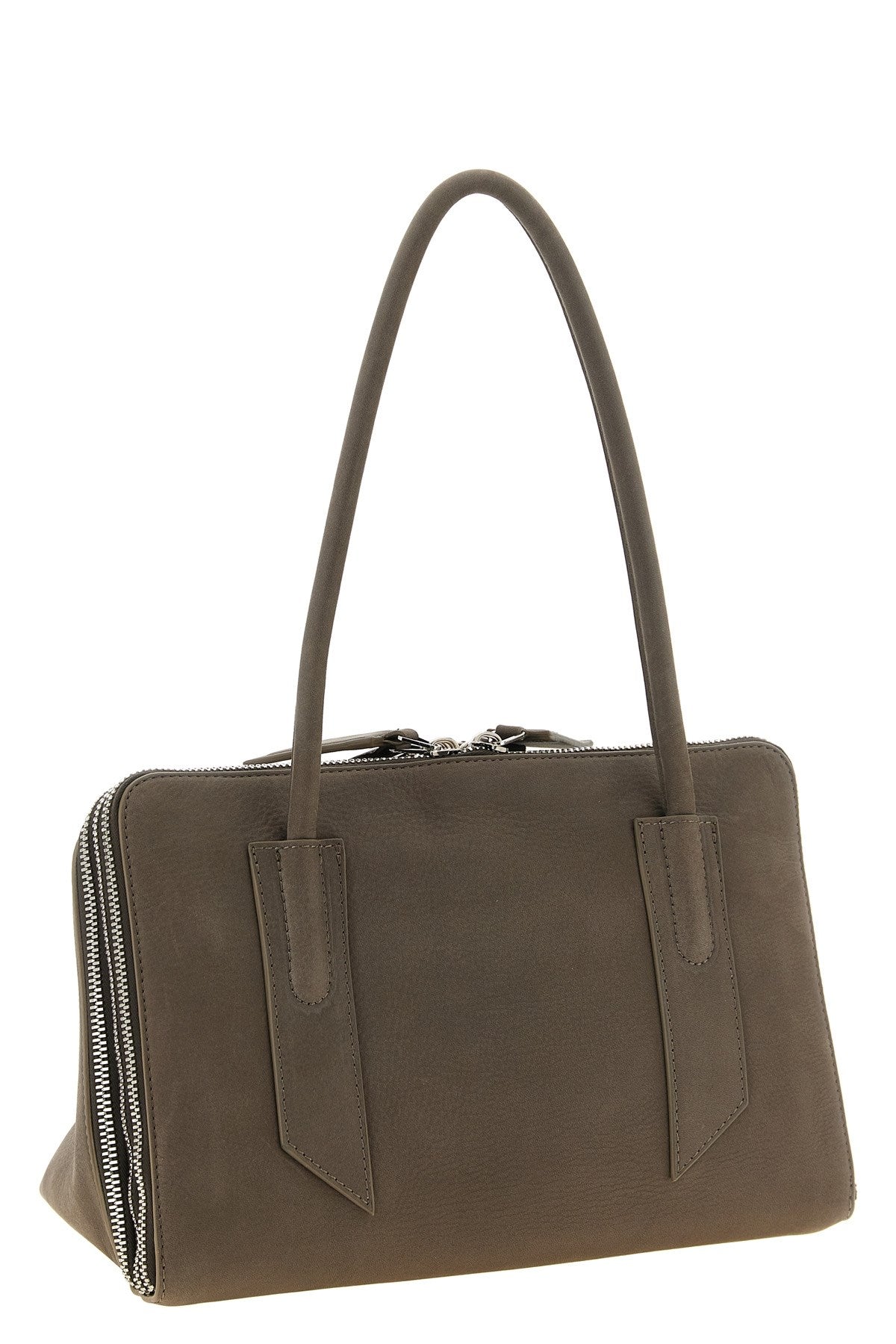 The Attico Women's Di Milano Shoulder Bag in Gray Leather - view 2