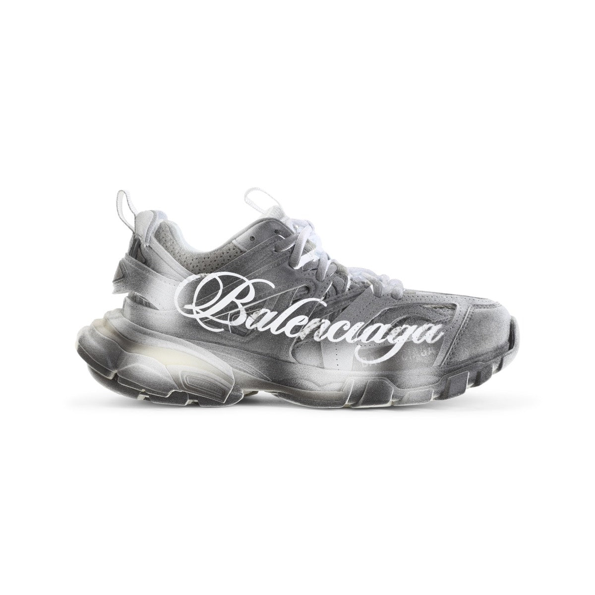 Balenciaga Women's Track Sneakers in Black and White Mesh