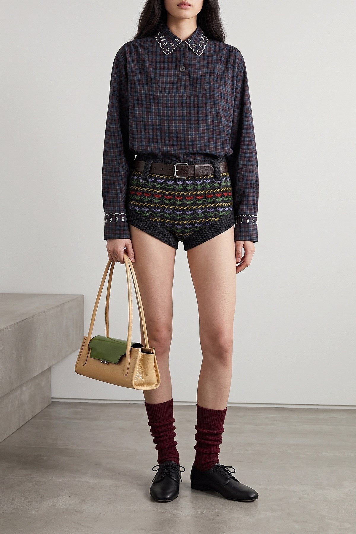 Marni Women's Sangallo Embroidery Shirt in Blue Cotton - view 2