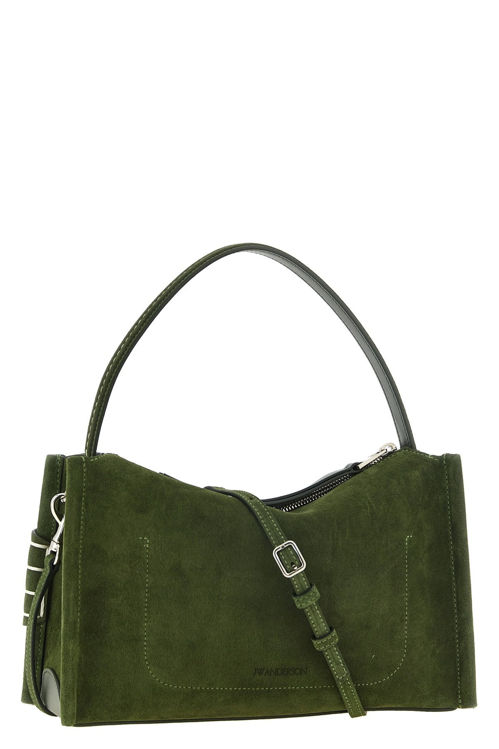 JW Anderson Women's Loafer Medium Handbag in Green Suede - view 2