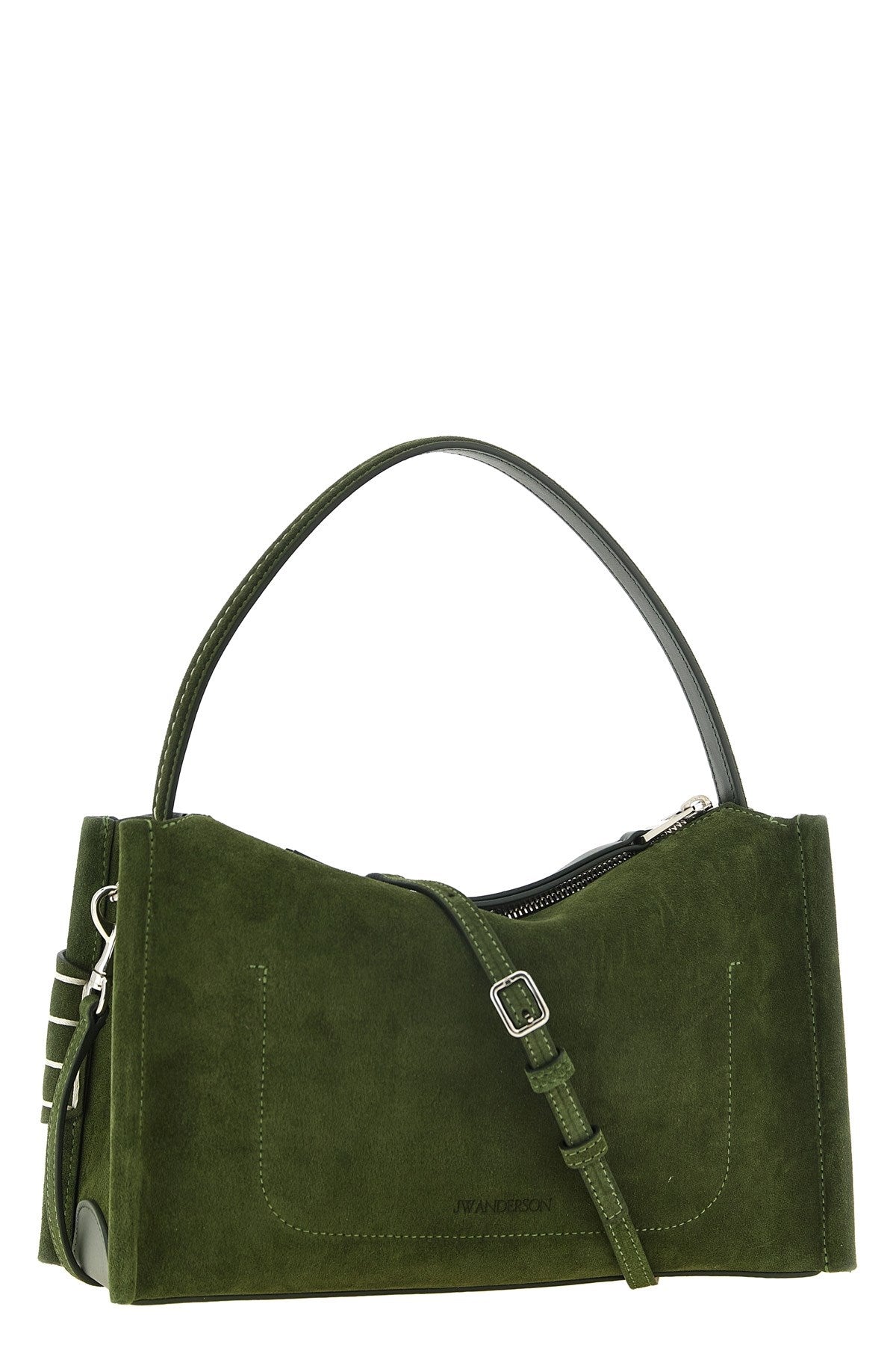 JW Anderson Women's Loafer Medium Handbag in Green Suede - view 2