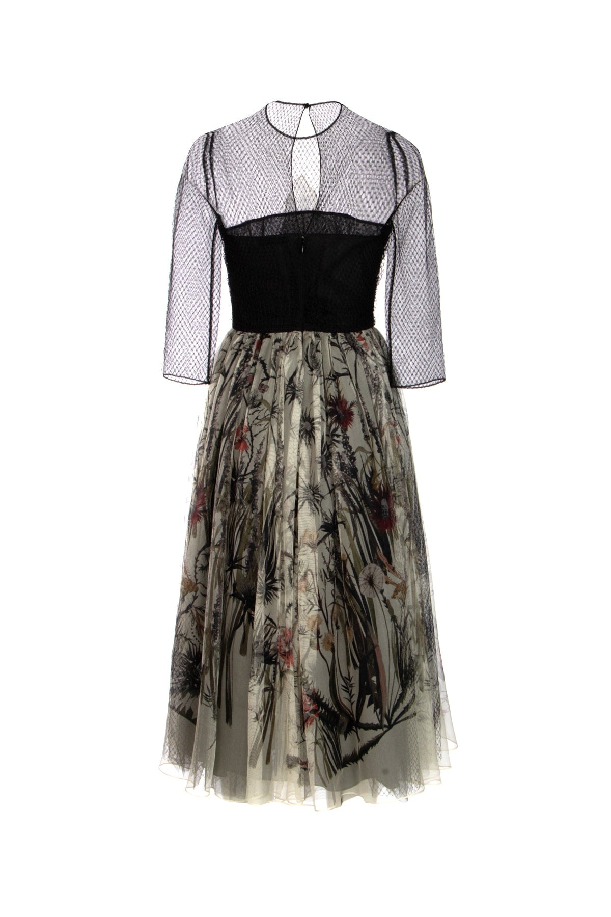 Dior Women's Layered Print Midi Dress in Grey - image 2
