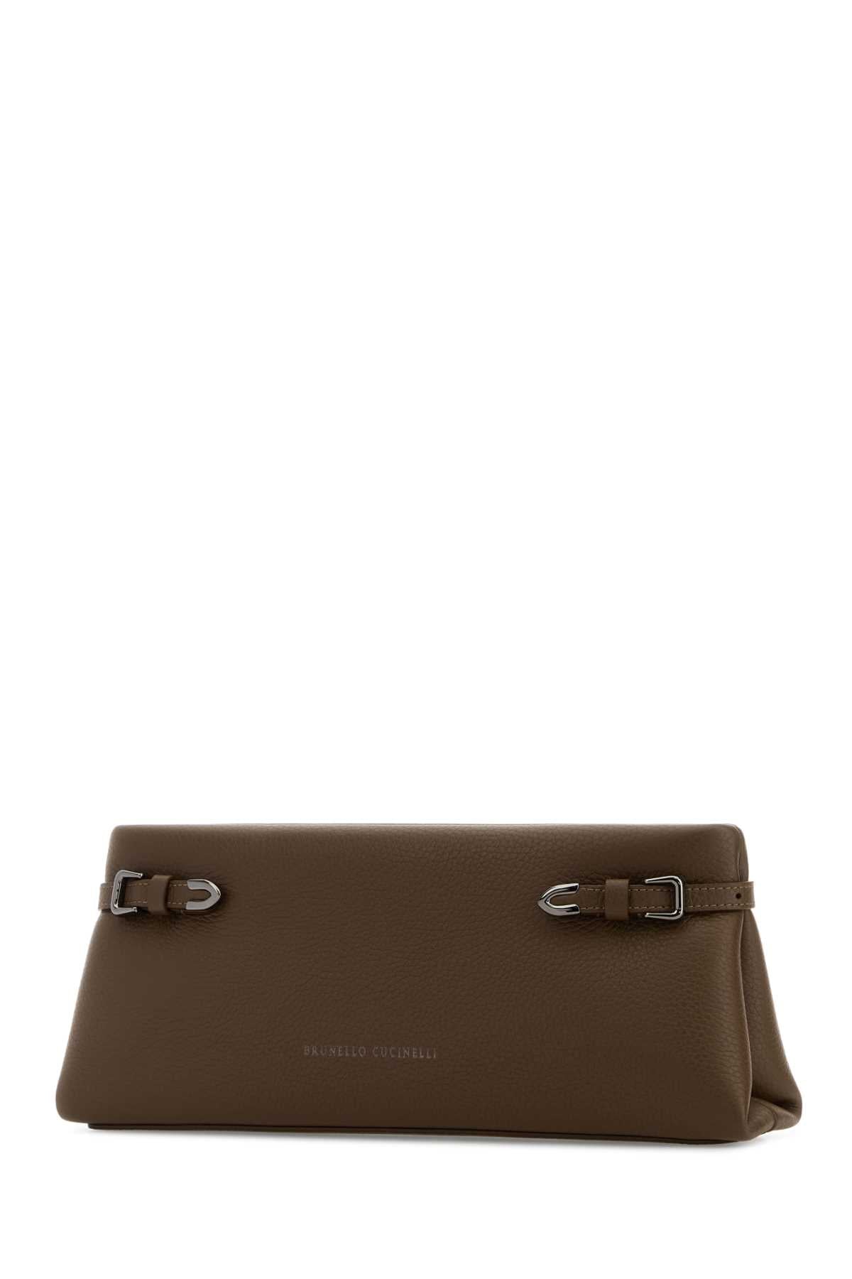 Brunello Cucinelli Women's Leather Clutch in Olive - image 2