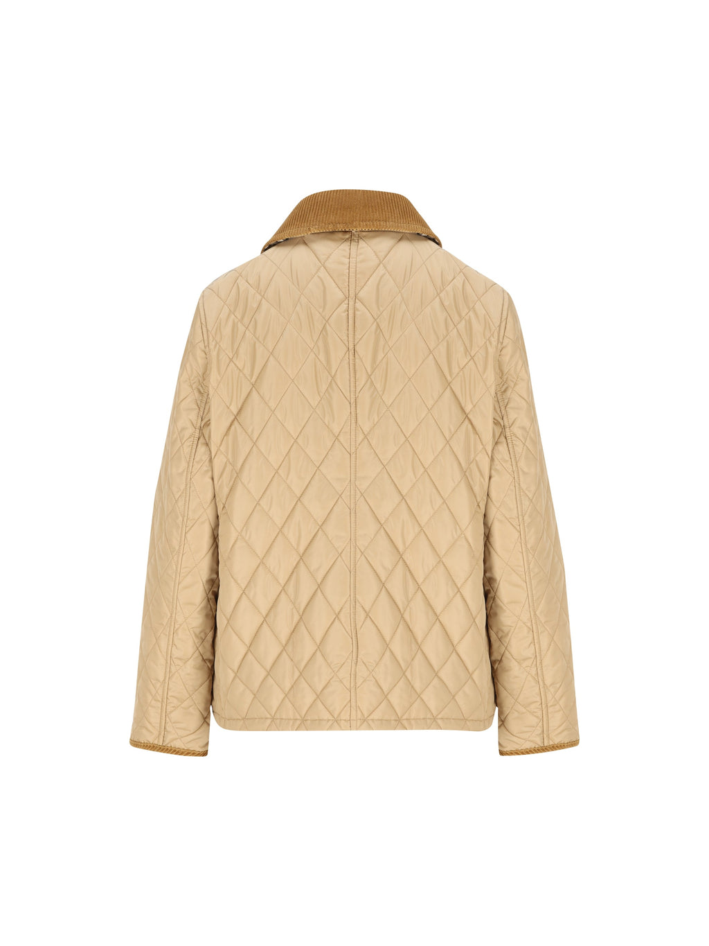 Burberry Women's Quilted Nylon Cropped Jacket in Beige - view 2