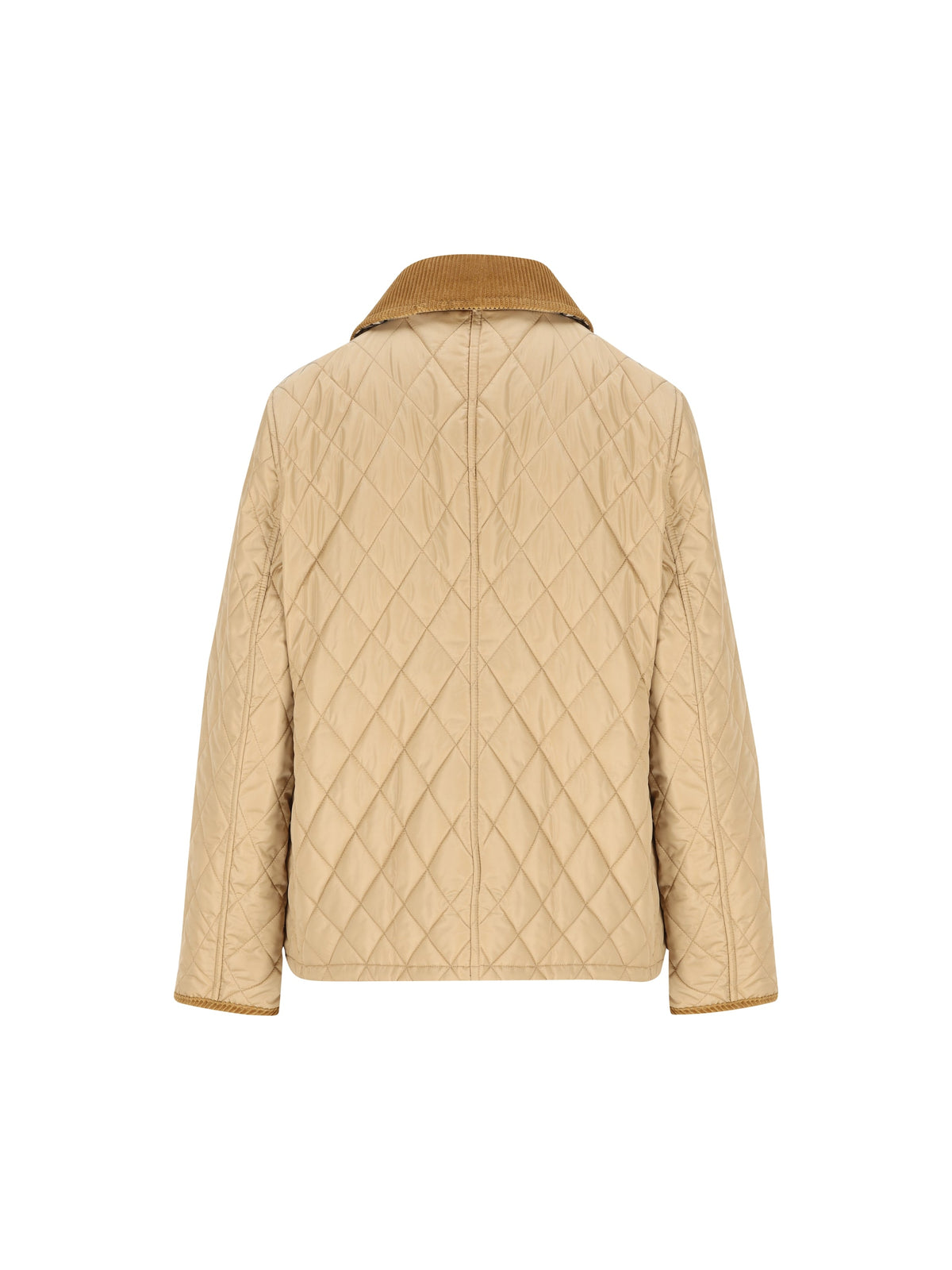 Burberry Women's Quilted Nylon Cropped Jacket in Beige - view 2