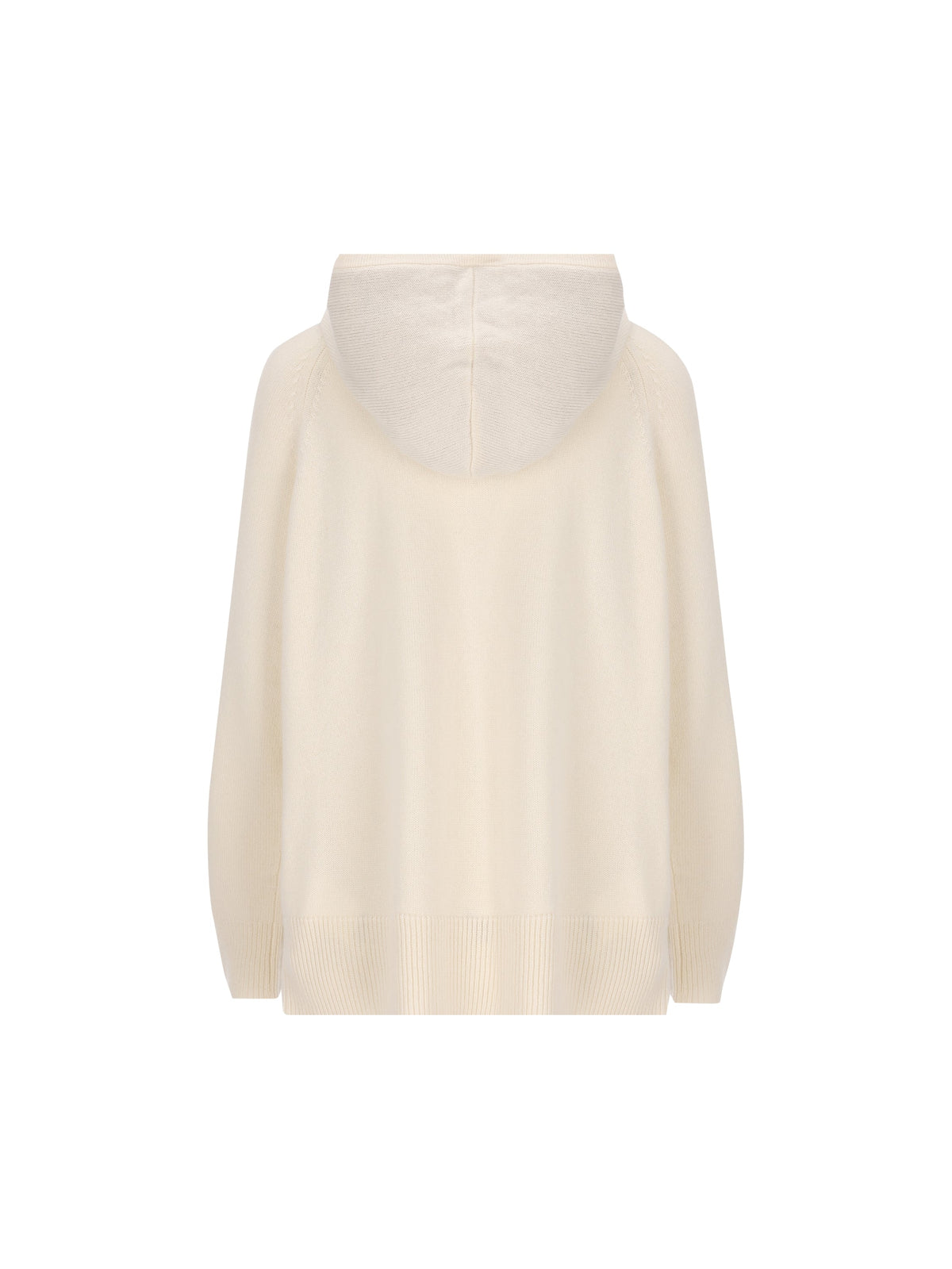 Max Mara Women's Cashmere Hooded Jumper in White - view 2