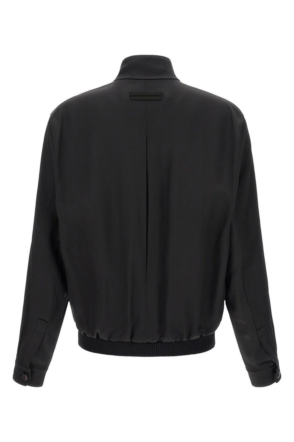 Zegna Men's Mulberry Silk Sweatshirt in Black - view 2