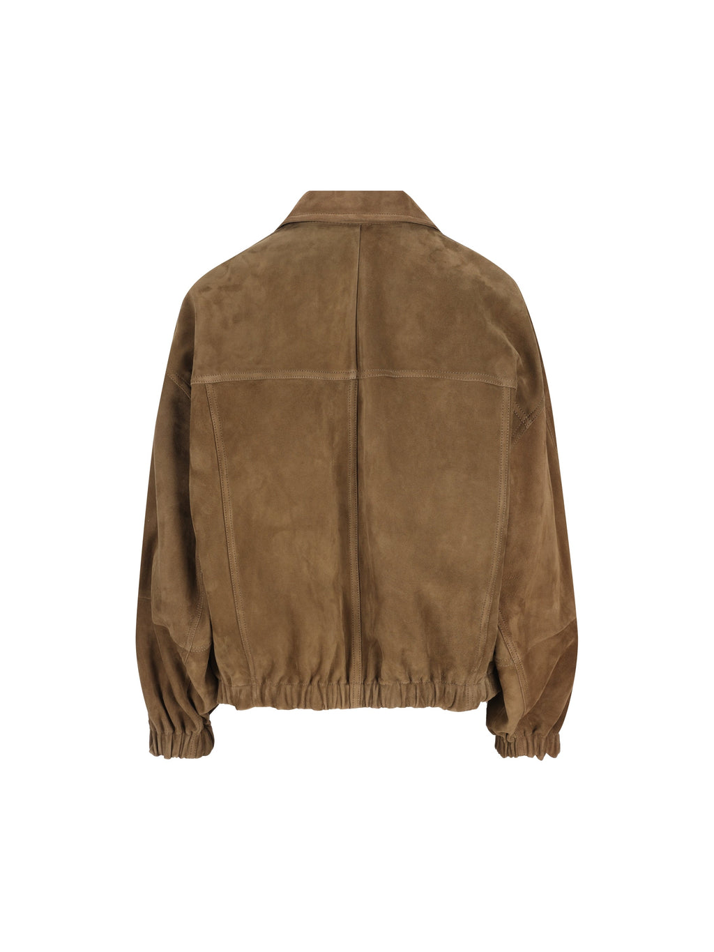Brunello Cucinelli Women's Suede Bomber Jacket in Brown - view 2
