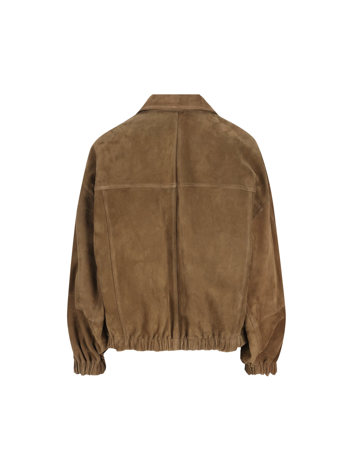 Brunello Cucinelli Women's Suede Bomber Jacket in Brown - view 2