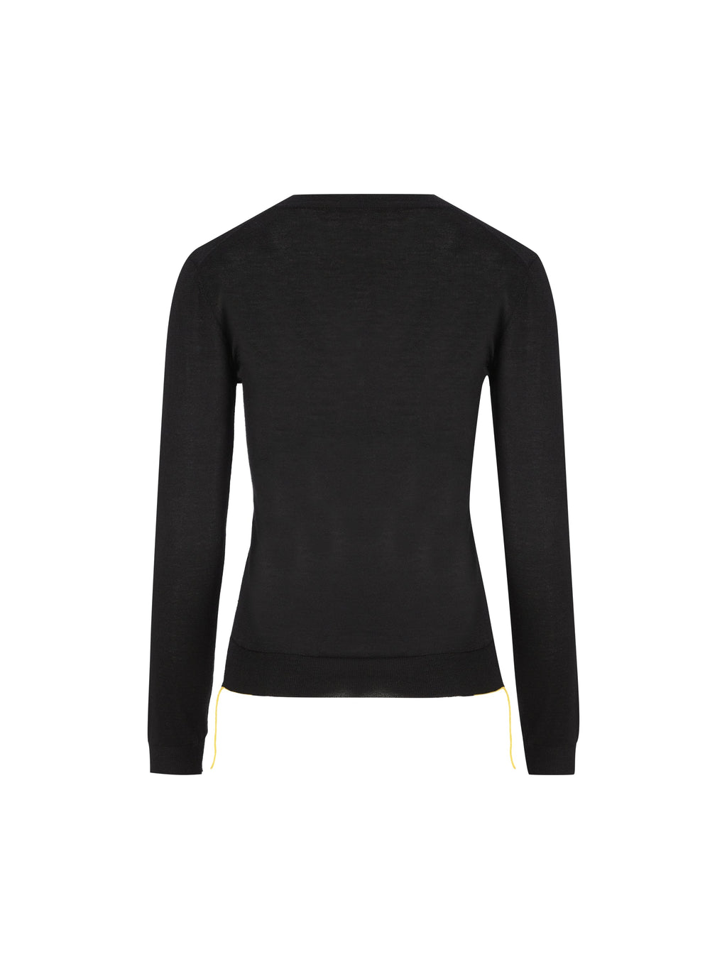Fendi Women's Cashmere Silk V-Neck Jumper in Black - view 2