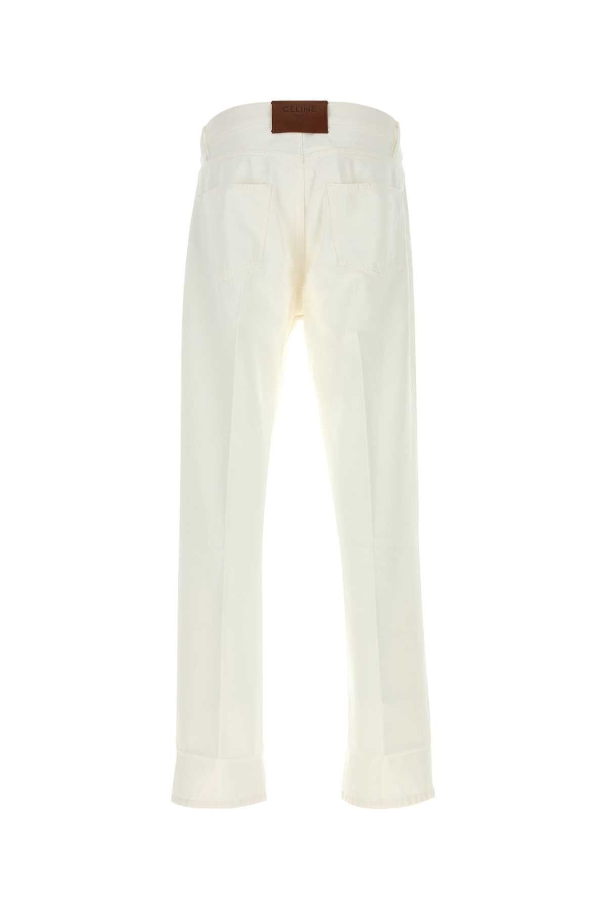 Celine Men's Denim Boyfriend Jeans in Cream - image 2