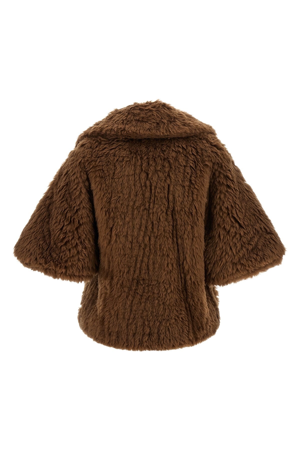 Max Mara Women's Accorta Cape in Brown Wool - view 2