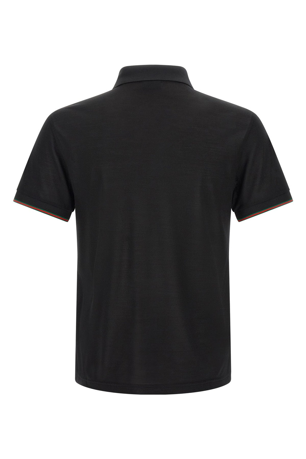 Gucci Men's Web Detail Silk Jersey Polo in Black - image 2