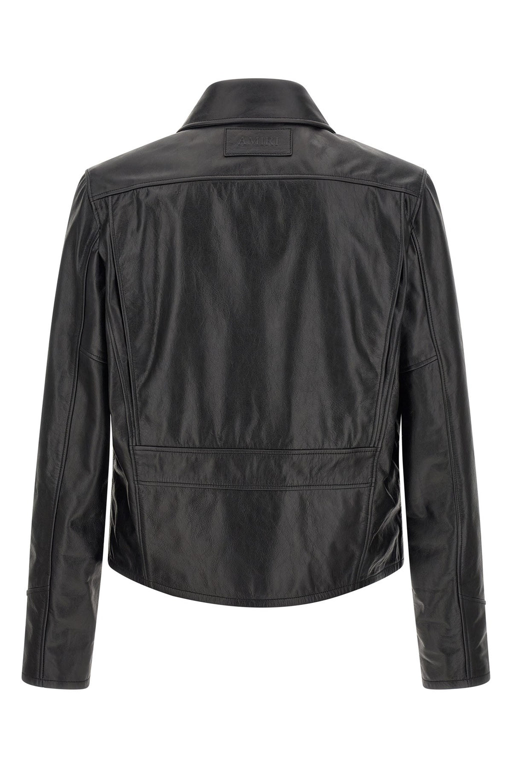 Amiri Men's Leather Jacket with Zip in Black - view 2