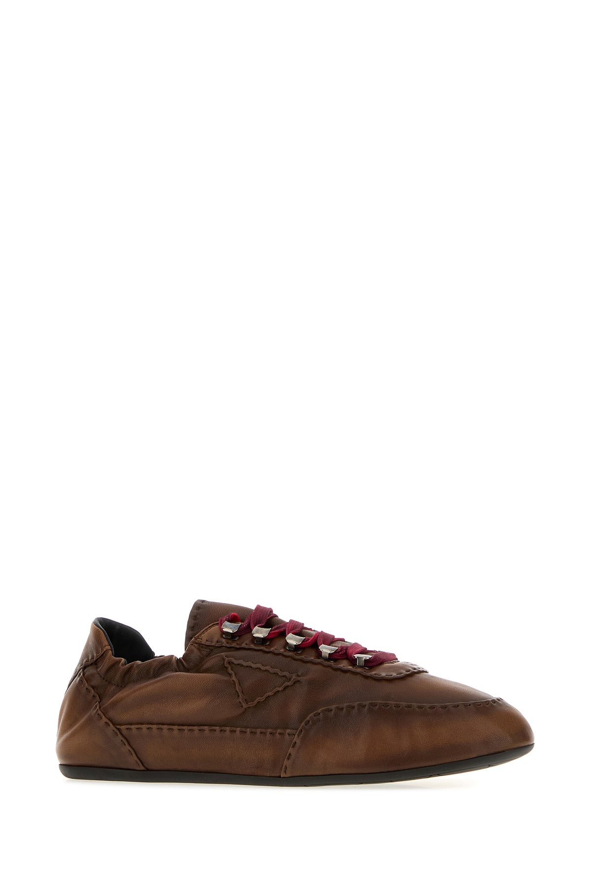 Prada Men's Nappa Leather Sneakers in Brown - image 2