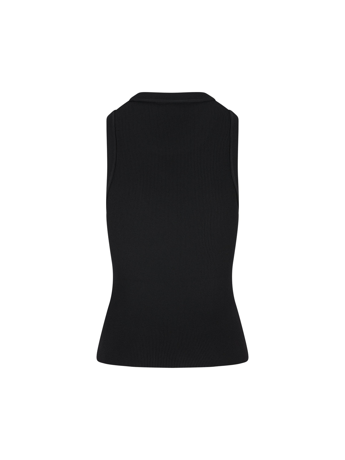 Loewe Women's Viscose Ribbed Anagram Top in Black - view 2