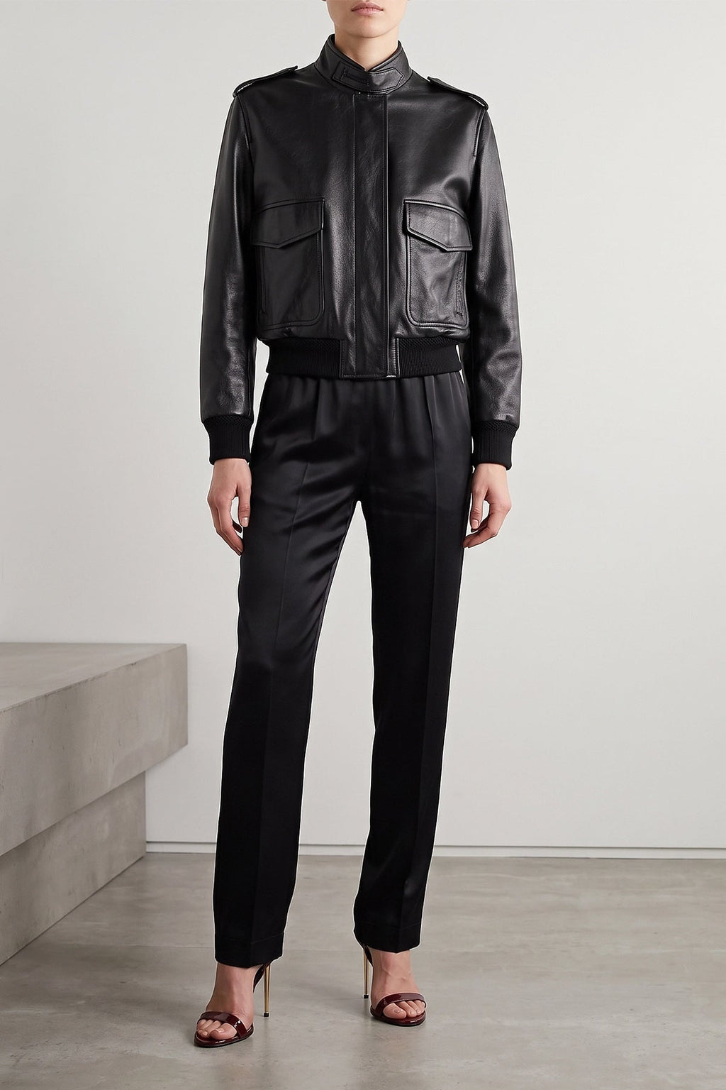 Tom Ford Women's Aviator Jacket with Embossed T Detail - image 2