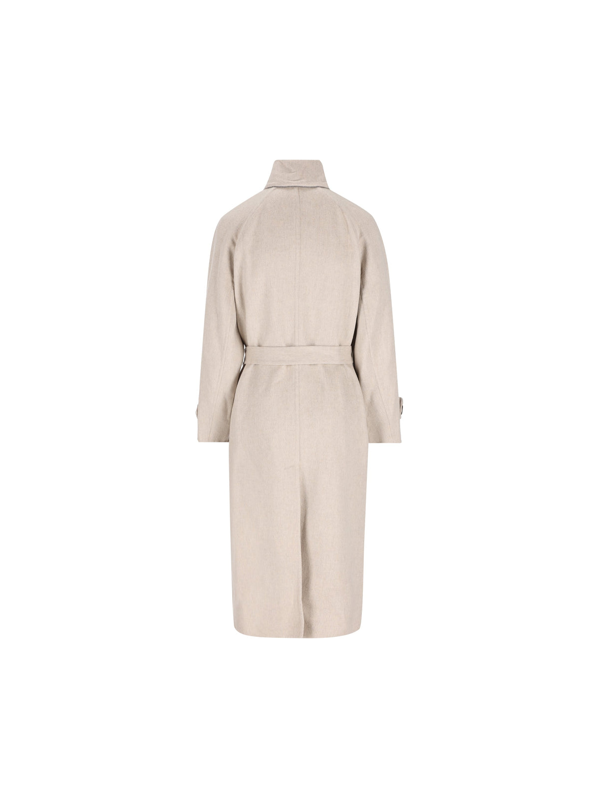 Brunello Cucinelli Women's Cashmere Belted Coat in Ivory - view 2