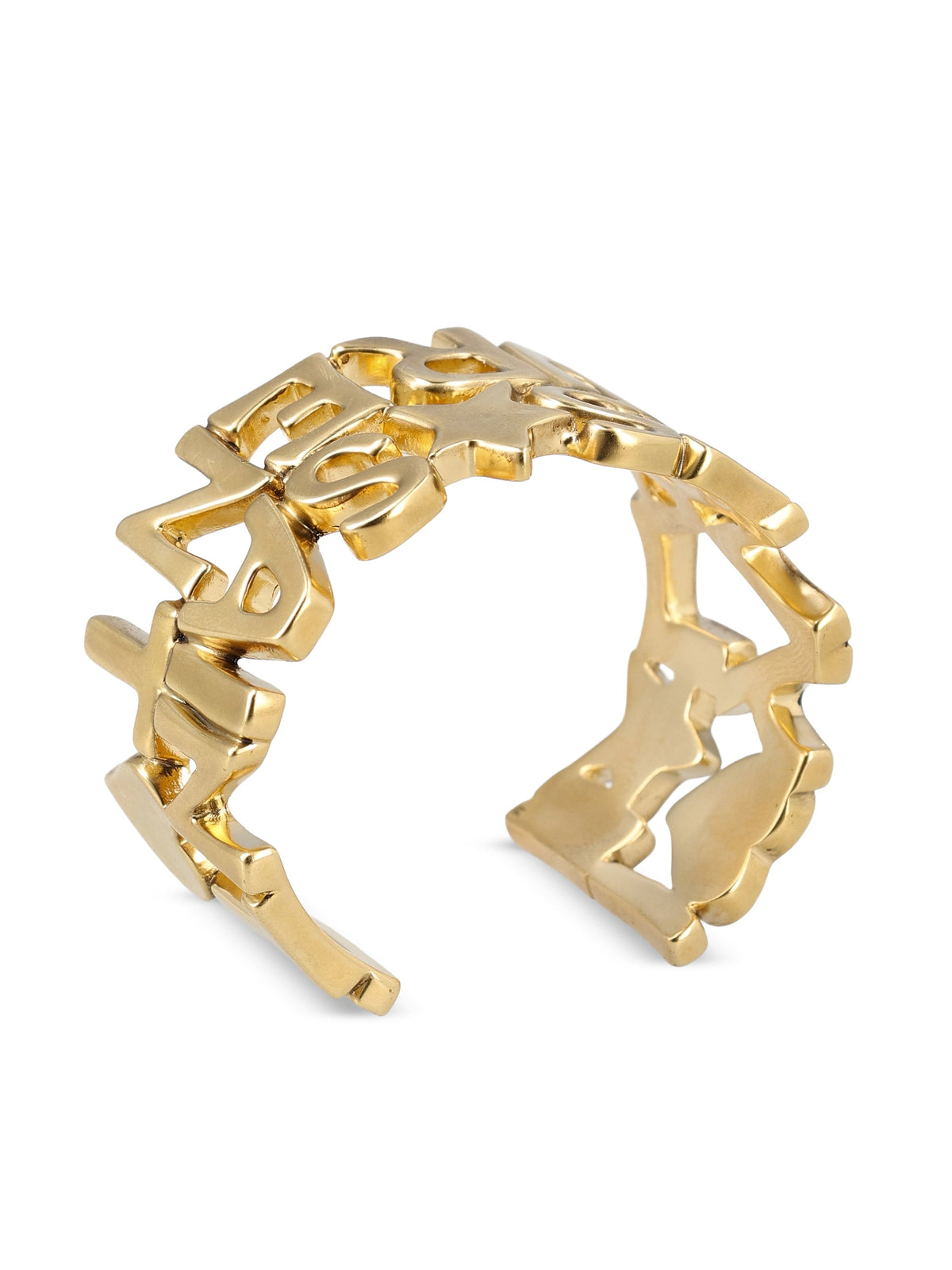 Saint Laurent Women's Metal Cuff Bracelet in Gold - view 2