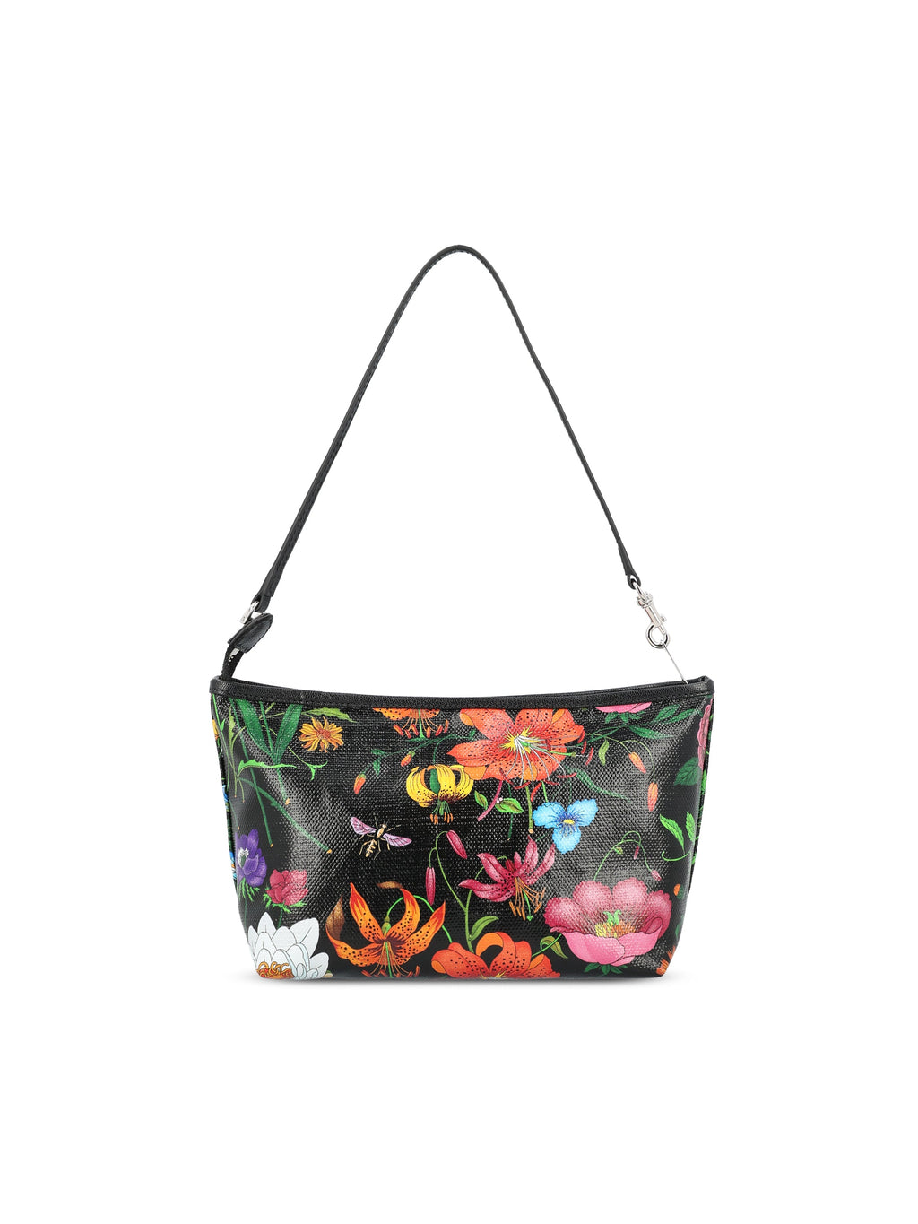 Gucci Women's Flora Canvas Shoulder Bag in Black - view 2