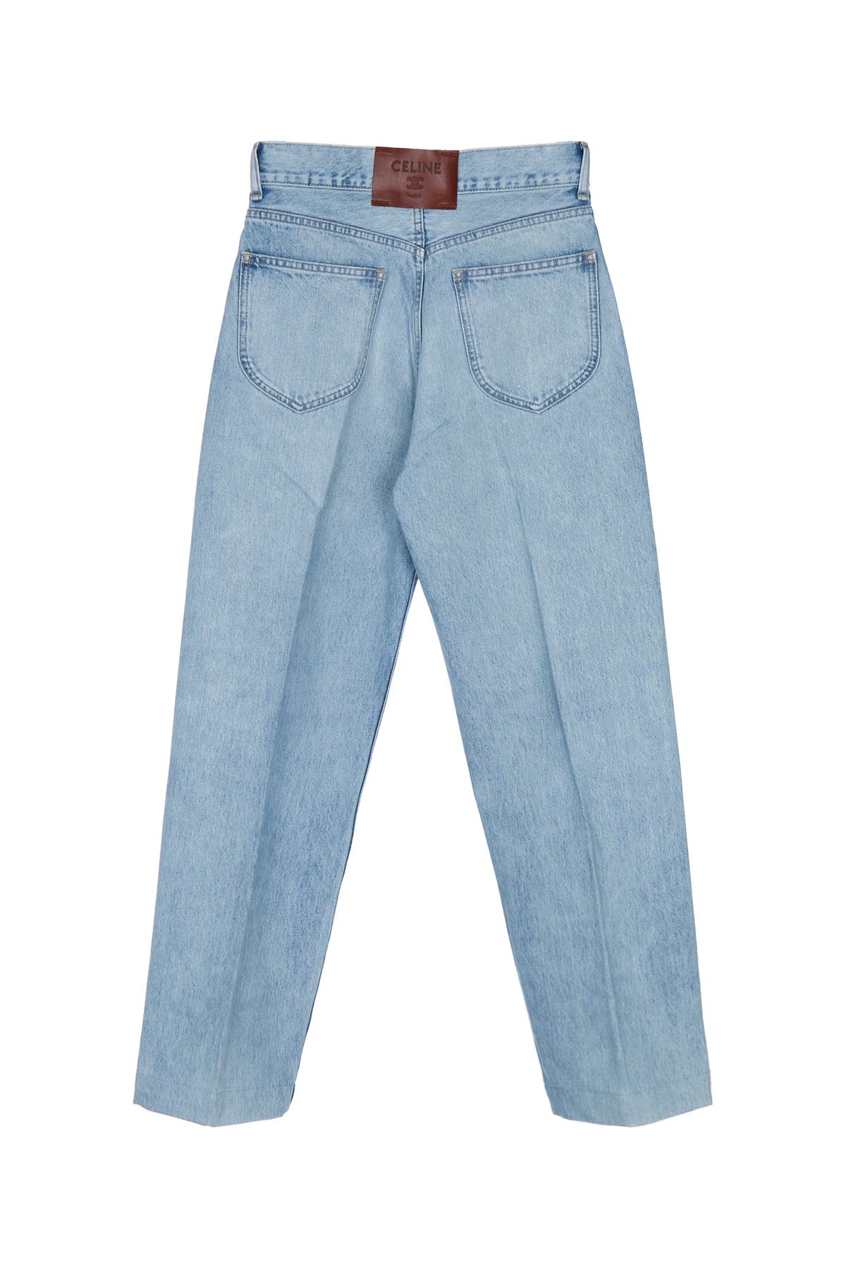 Celine Women's Denim Boyfriend Jeans in Light Blue - image 2