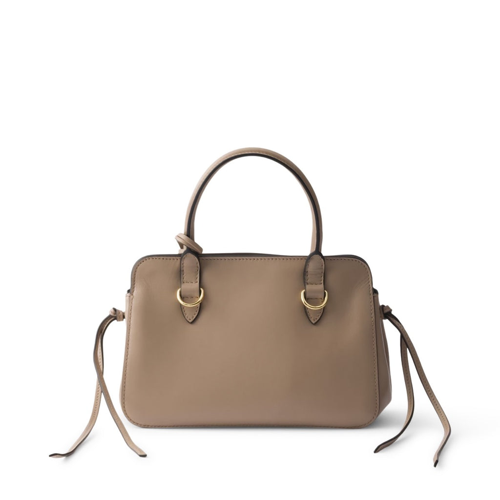 Prada Women's Calf Leather Carry Bag in Cammeo