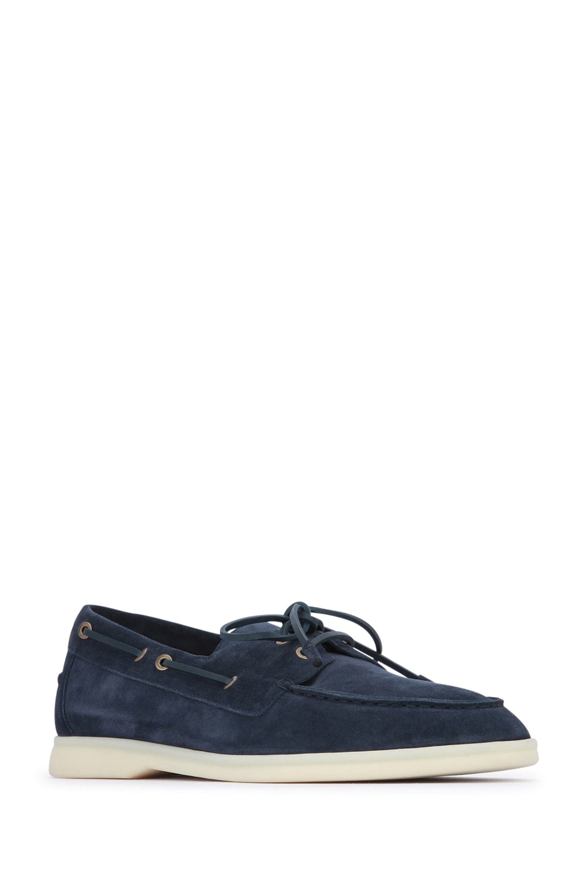 Loro Piana Men's Sea-Sail Walk Suede Loafers in Navy - image 2