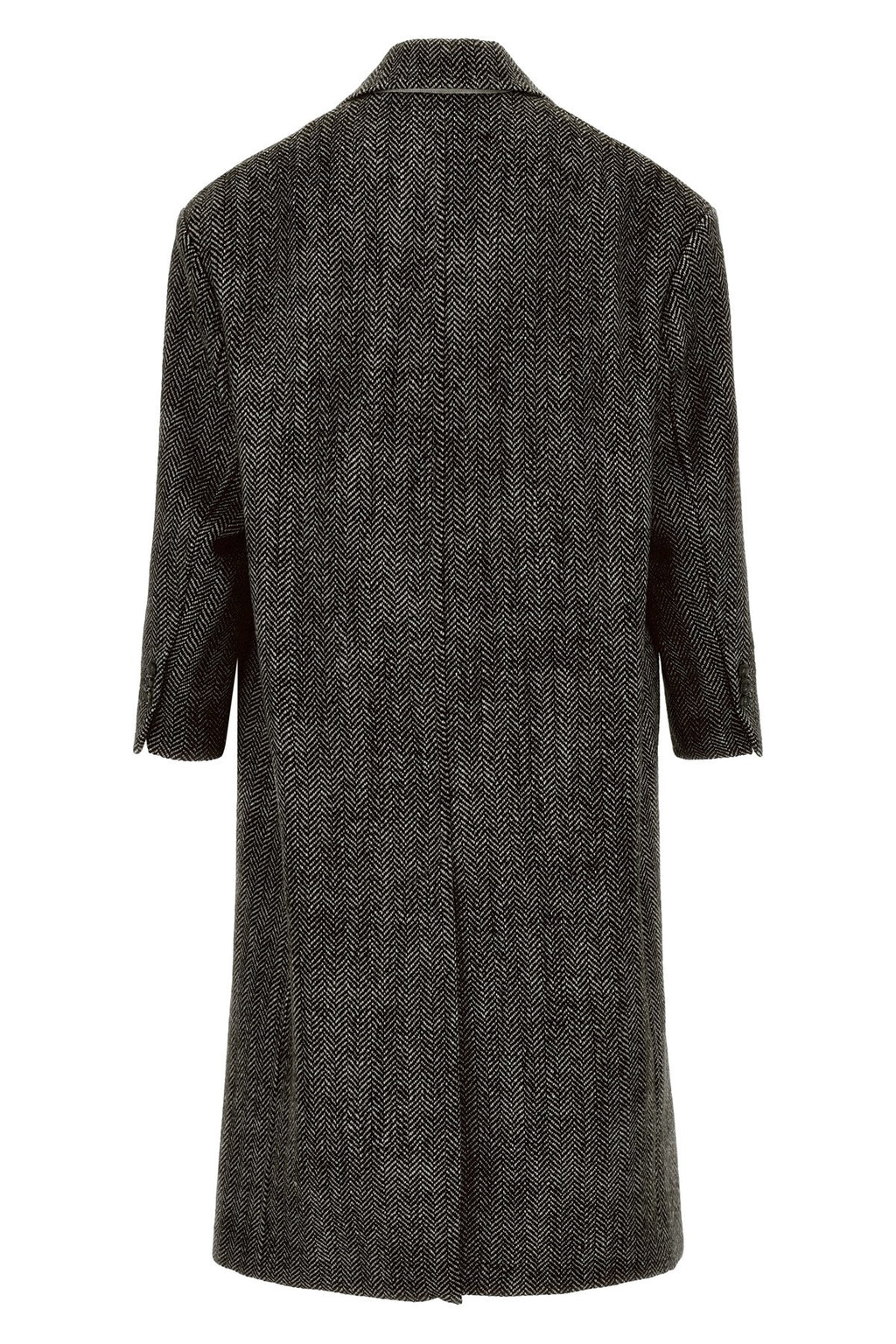 Ami Paris Men's Double-breasted Coat in Black Wool - view 2