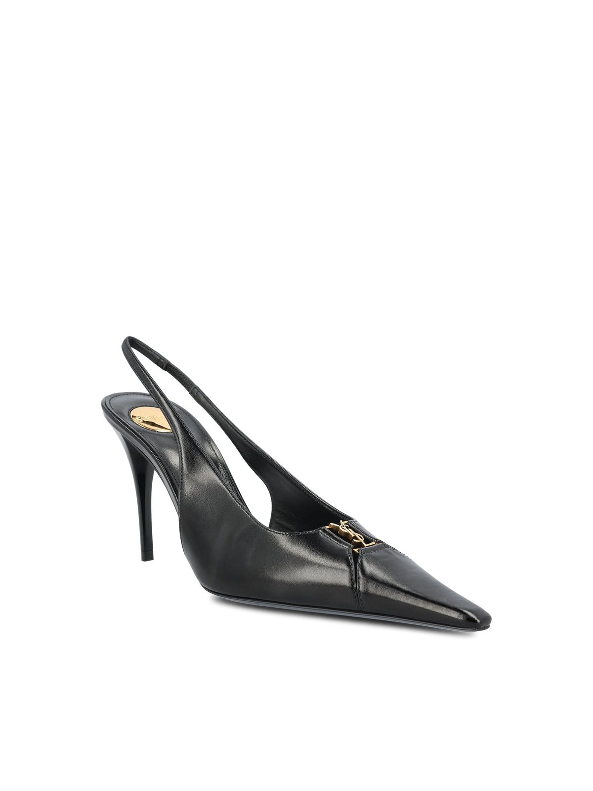 Saint Laurent Women's Leather Babylone Pumps in Black - view 2