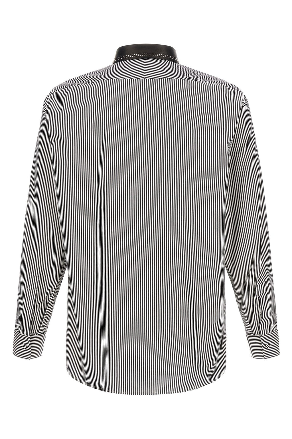 Tom Ford Men's Striped Shirt in White/Black Cotton - view 2