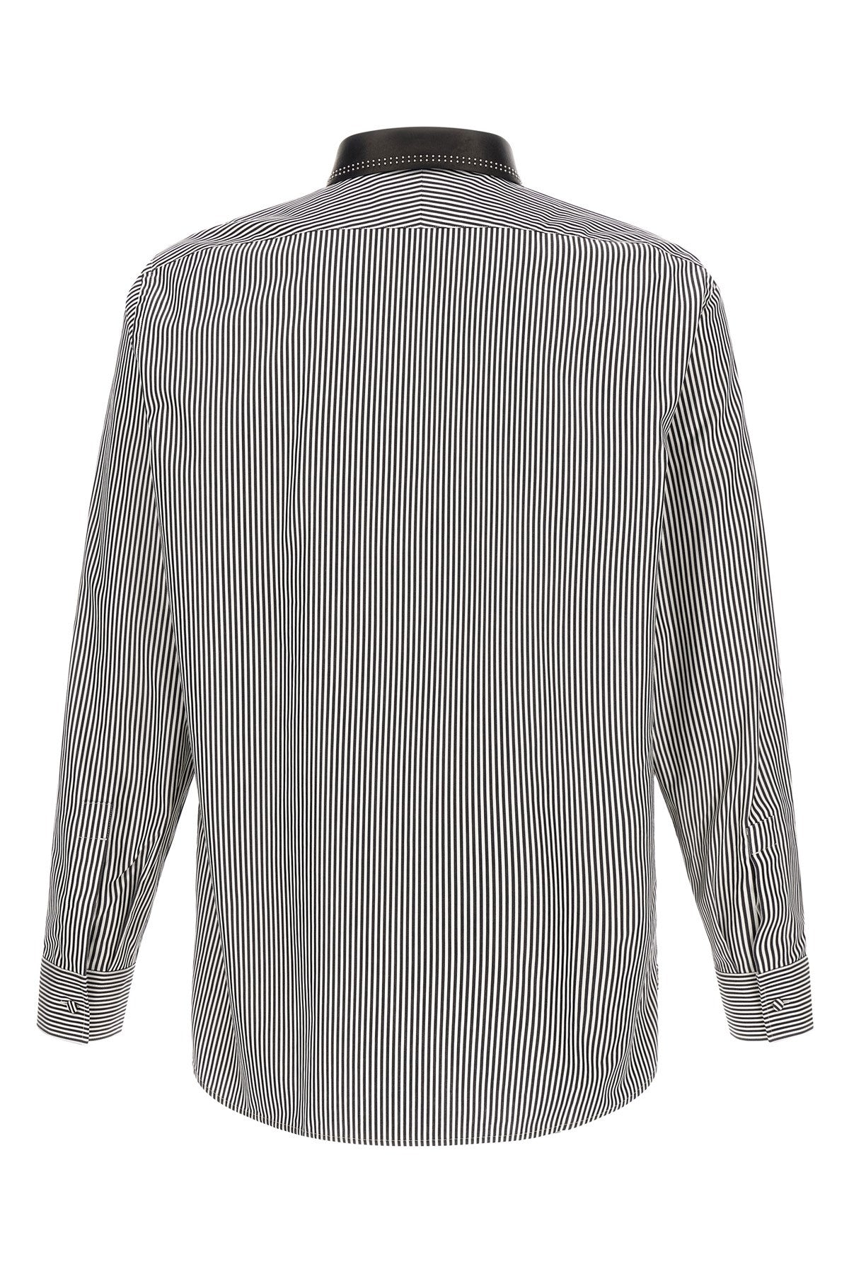 Tom Ford Men's Striped Shirt in White/Black Cotton - view 2