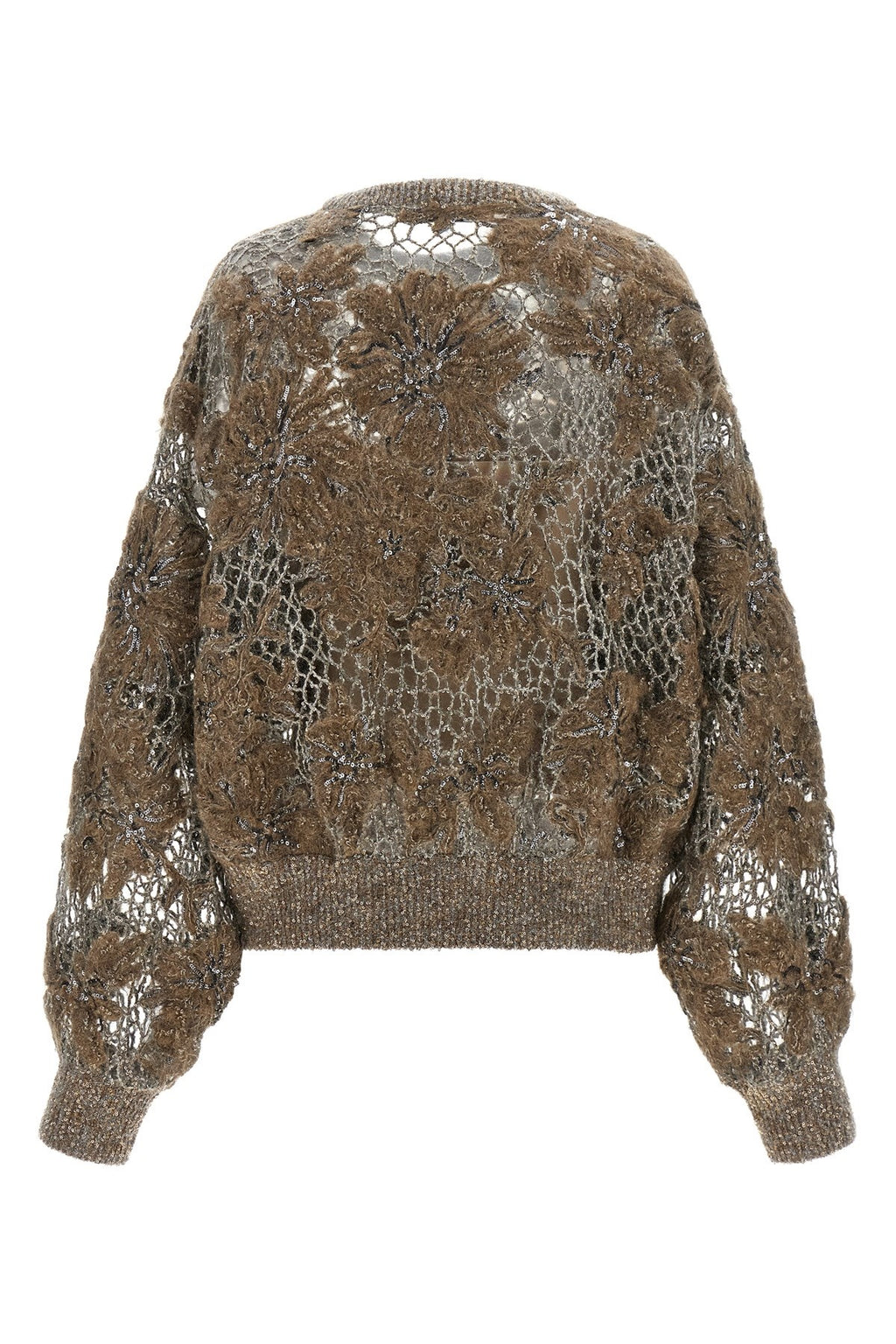 Brunello Cucinelli Women's Wool Sweater in Beige - view 2