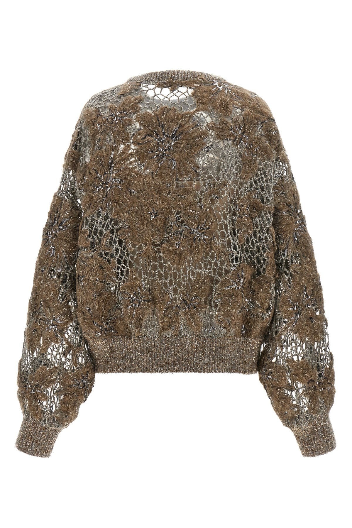 Brunello Cucinelli Women's Wool Sweater in Beige - view 2