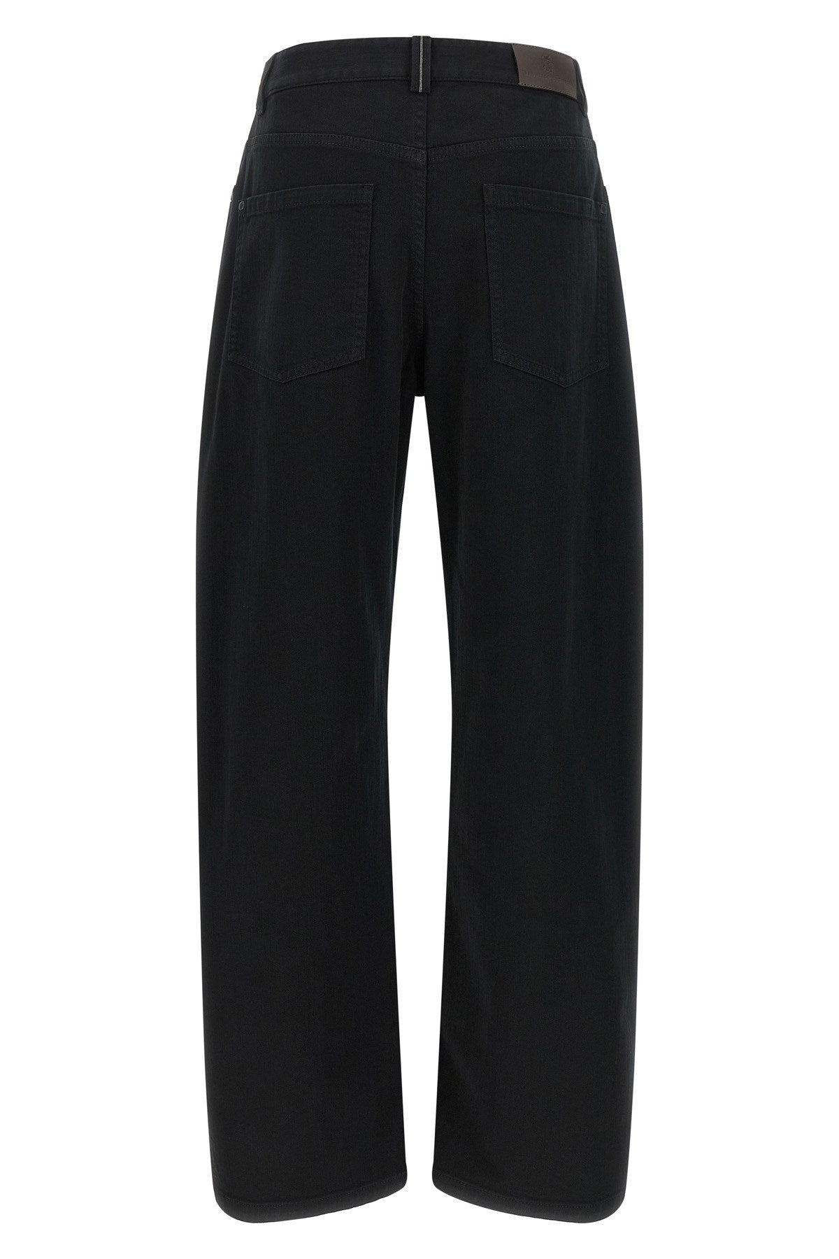 Brunello Cucinelli Women's Waist Jeans in Black Cotton - view 2