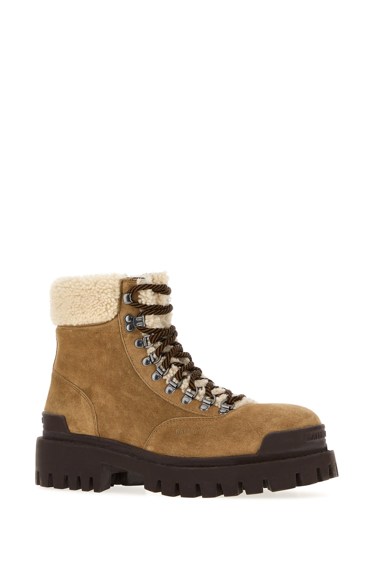 Balenciaga Men's Suede Winter Ankle Boots in Camel - image 2