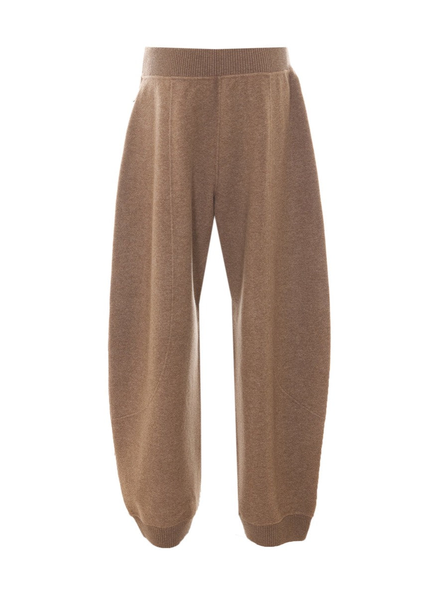 Max Mara Women's Wool Cashmere Jogger Pants in Beige