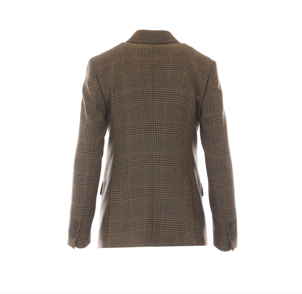 Max Mara Women's Wool Double-Breasted Blazer in Brown