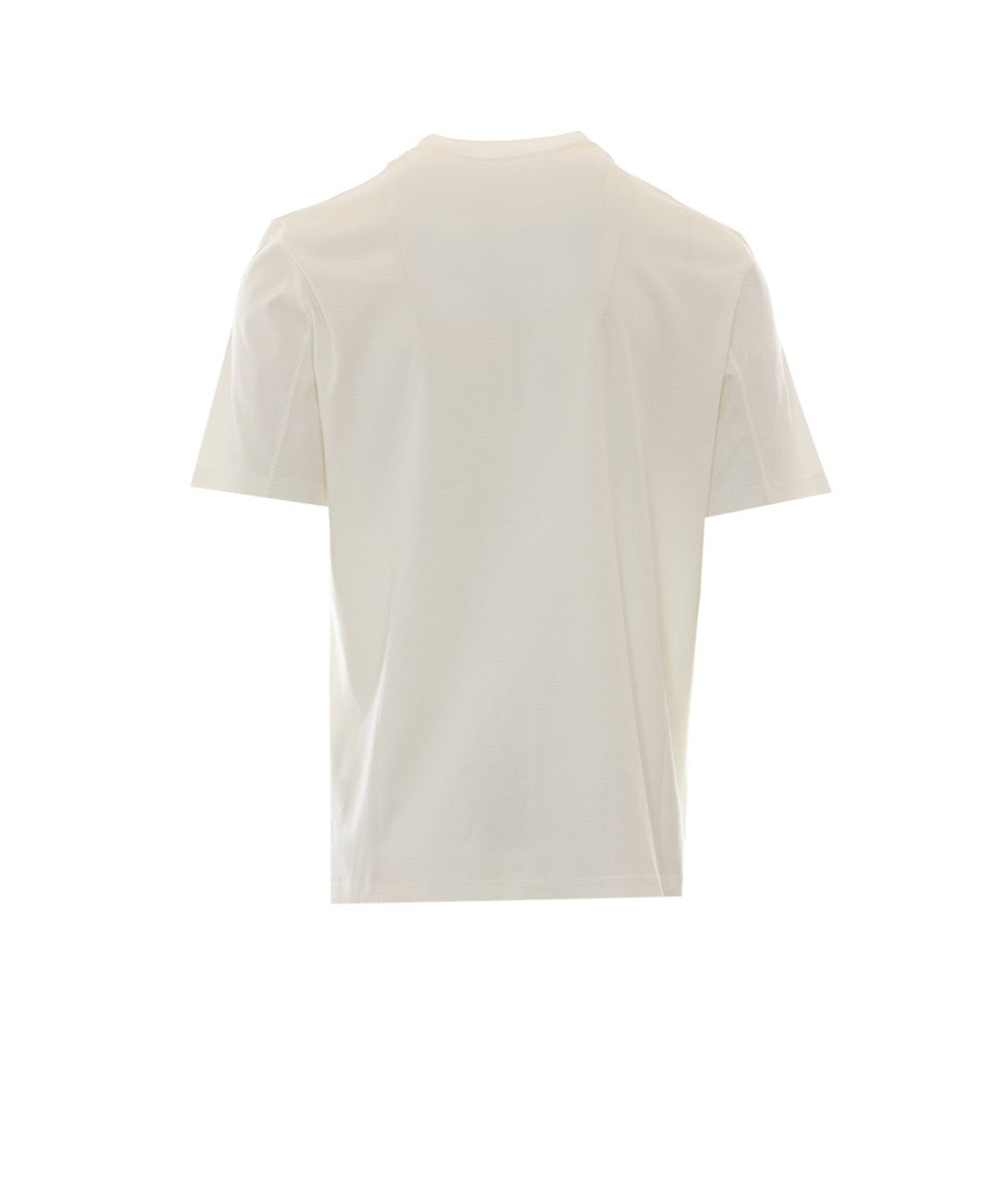 Brunello Cucinelli Men's Cotton Logo T-Shirt in White