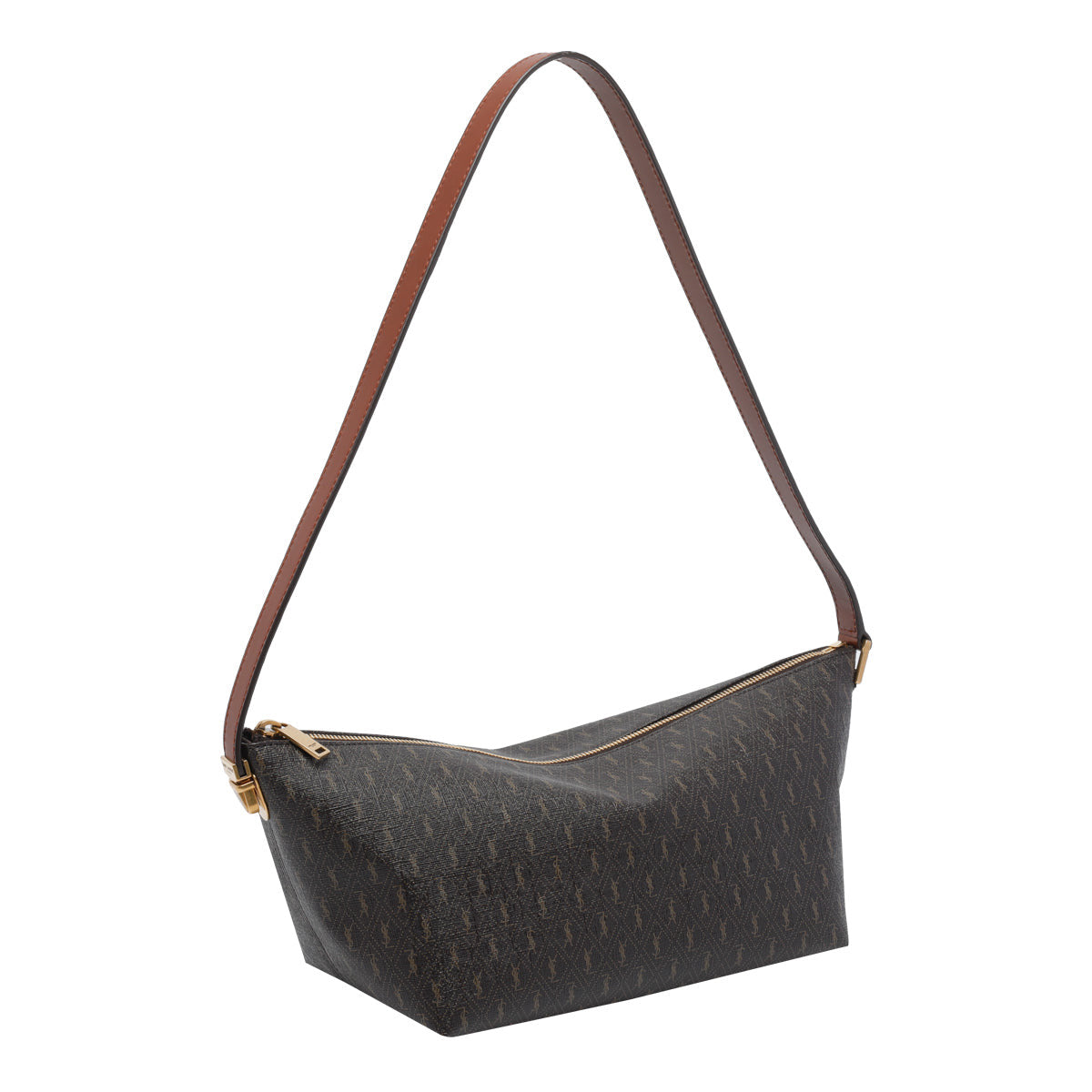 Saint Laurent Men's Monogramme Crossbody Bag in Brown