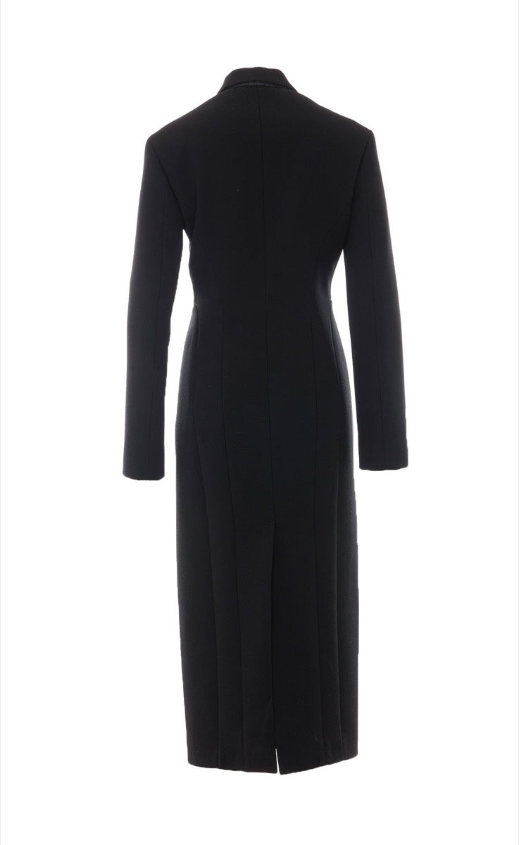 Alaia Women's Virgin Wool Tailored Coat in Black
