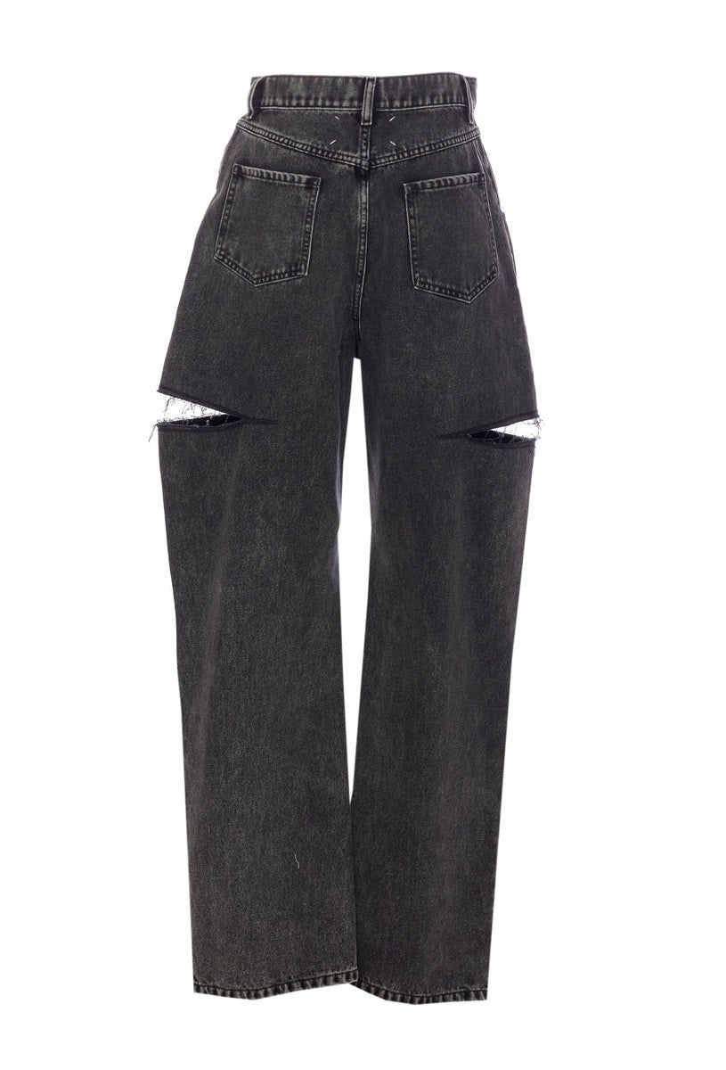 Maison Margiela Women's Denim Jeans in Black